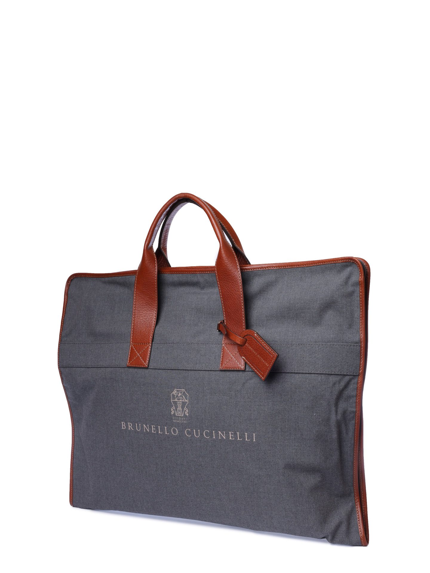 Чехол для костюма Brunello Cucinelli MWN4ZU390 CH531 темно-серый с логотипом — купить в интернет-магазине Verdistore