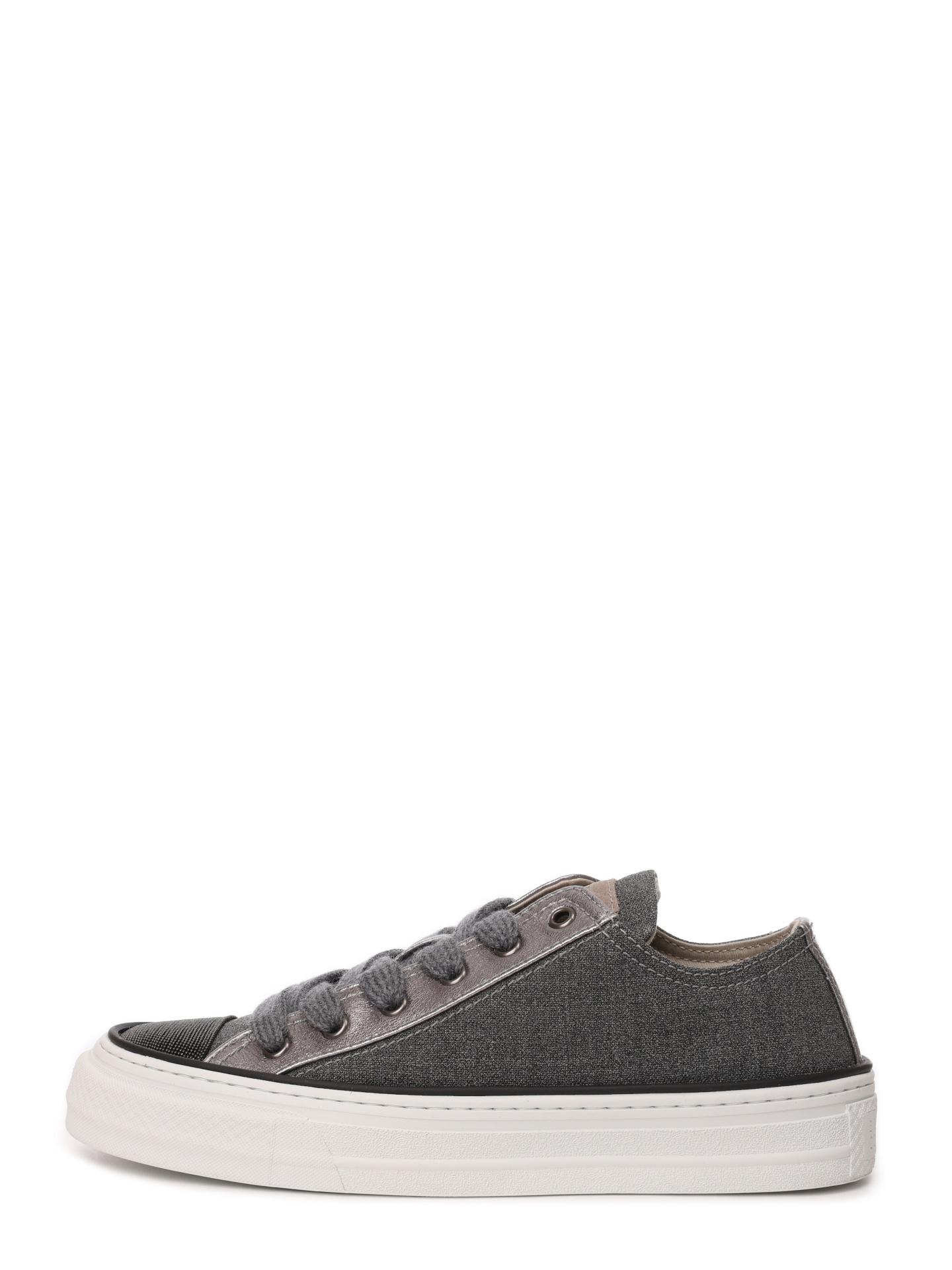 Кеды Brunello Cucinelli MZ25G2760 C006 текстильные женские — купить в интернет-магазине Verdistore
