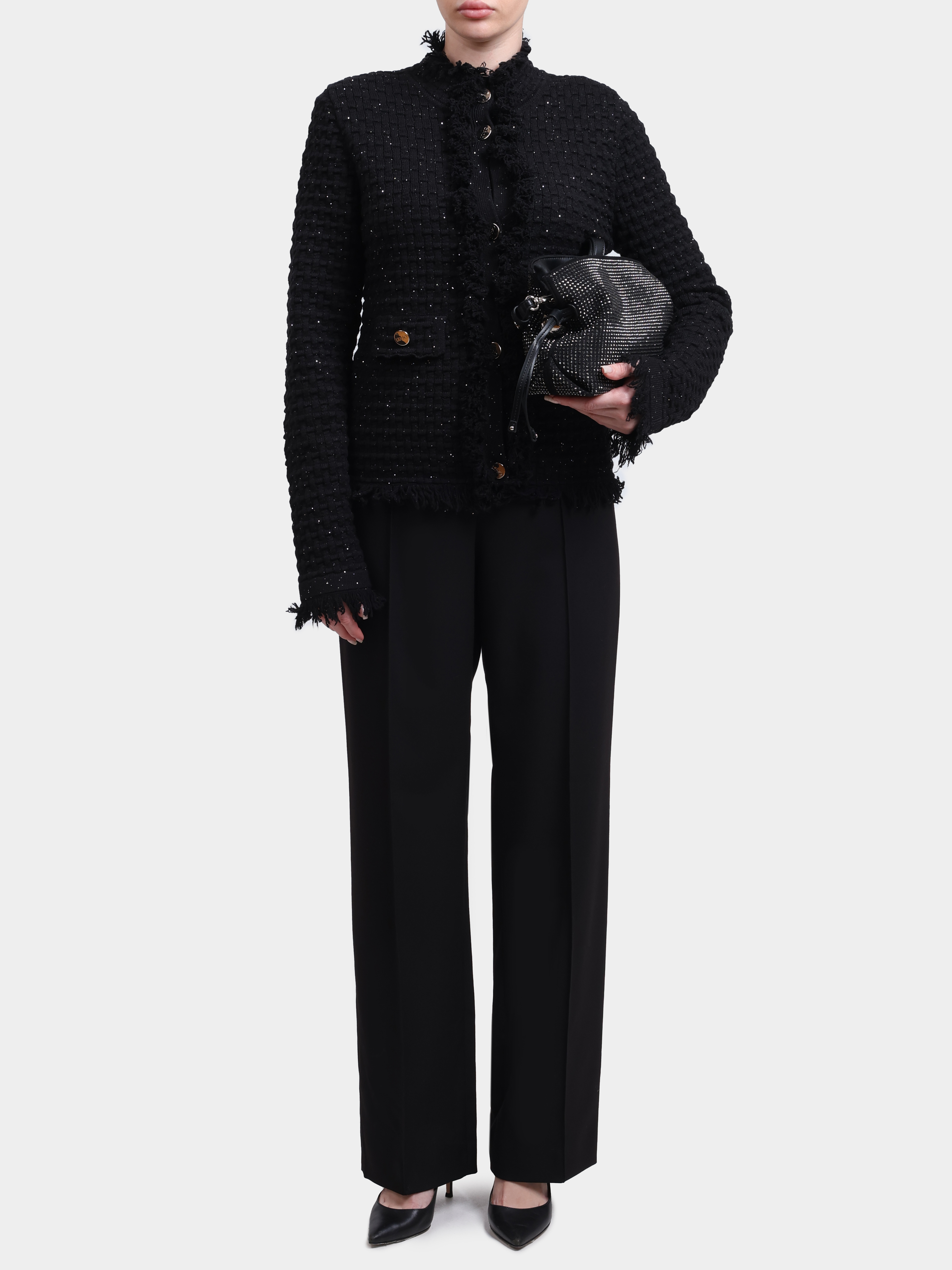 Жакет Liu-Jo BLACK LABEL CF6154 MS052 22222 черный женский укороченный  — купить в интернет-магазине Verdistore