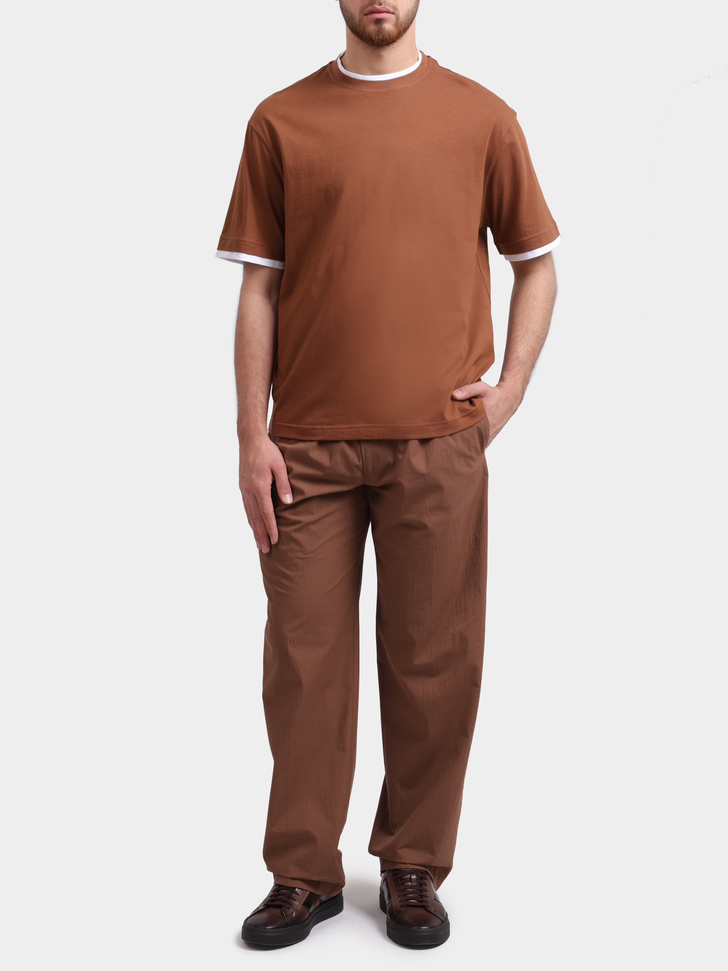 Футболка Lardini PA LTMC89 PA66053 с эффектом многослойности мужская — купить в интернет-магазине Verdistore