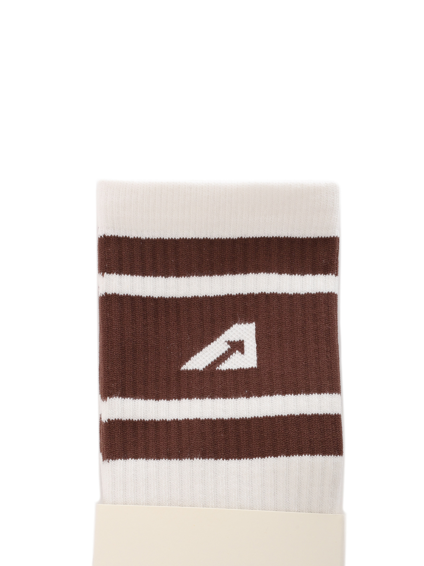 Носки Autry SOPU-36S2 белые женские с коричневой вставкой — купить в интернет-магазине Verdistore