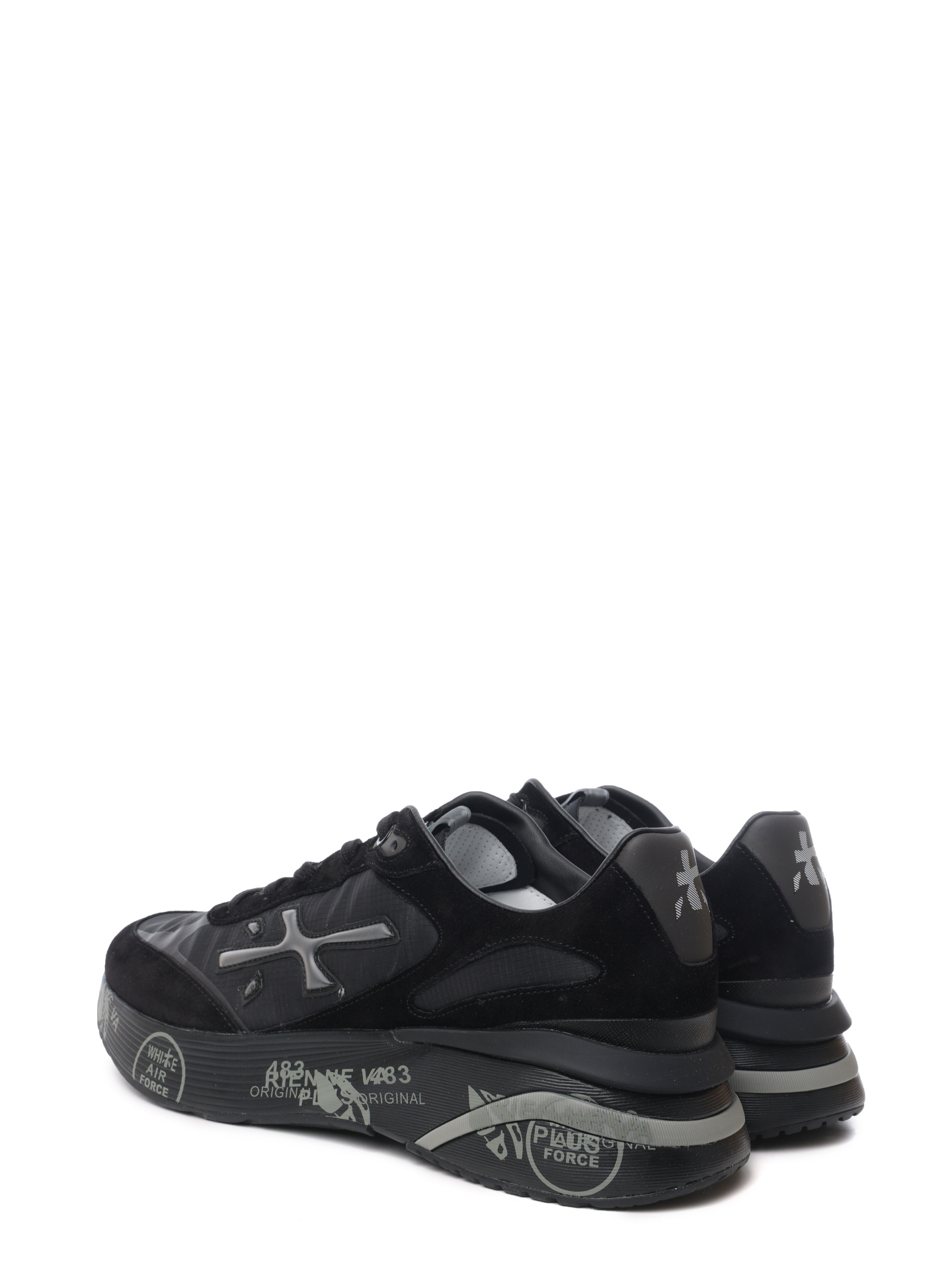 Кроссовки черные комбинированные с приподнятым носком — купить в интернет-магазине Verdistore