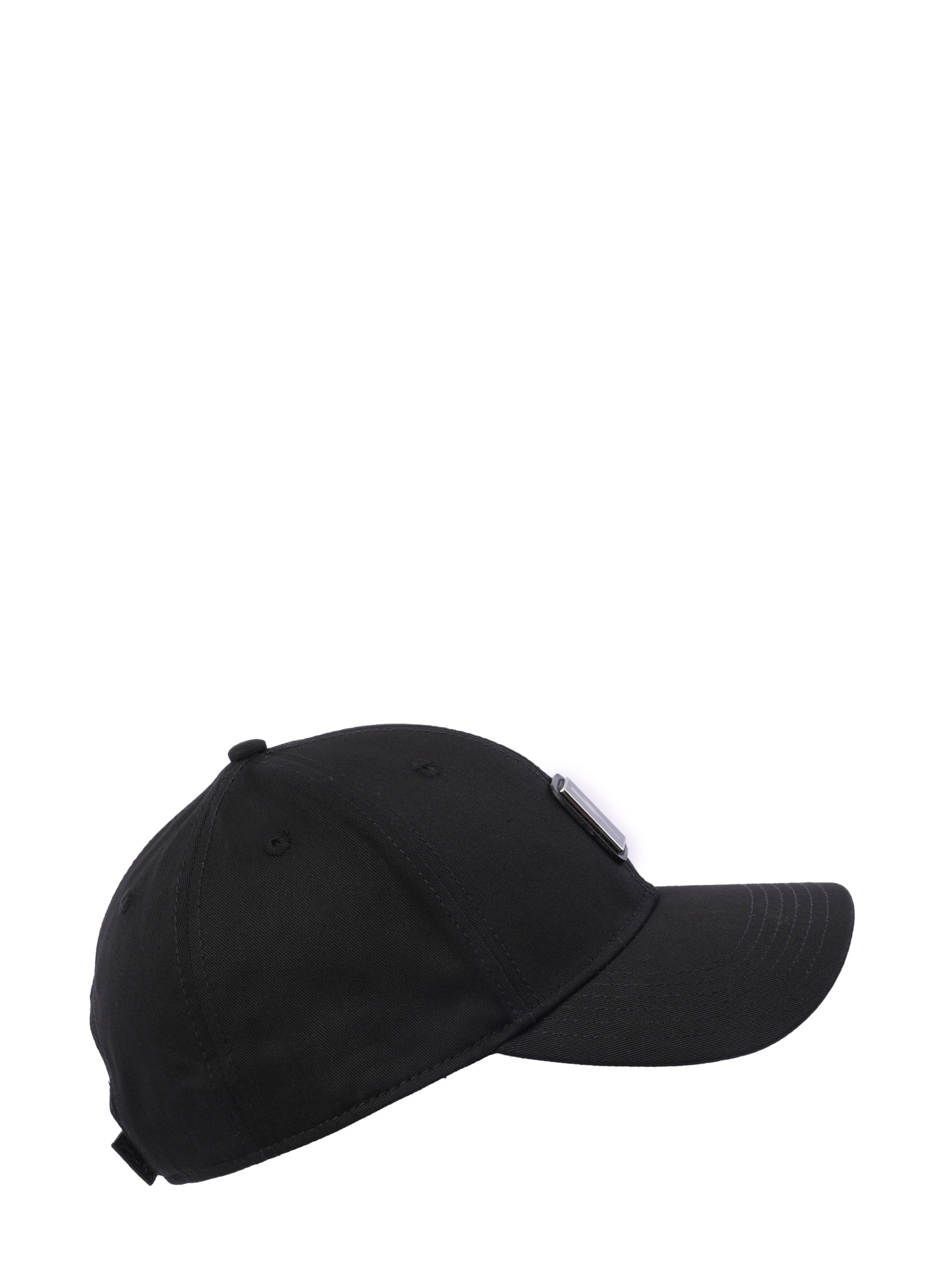Бейсболка хлопковая черная с металлическим логотипом  — купить в интернет-магазине Verdistore