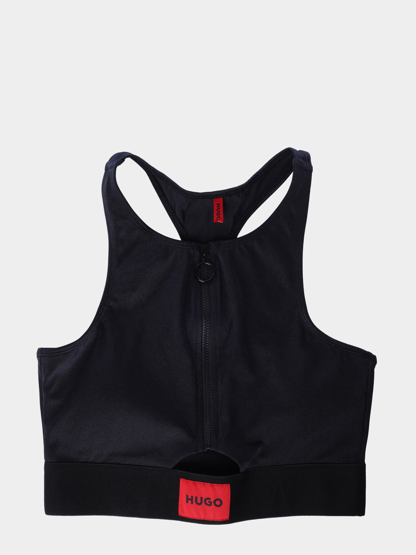 Бюст Hugo HANA BRALETTE 10243741 01 50515329 001 черный женский с маленьким красным патчем-логотипом — купить в интернет-магазине Verdistore