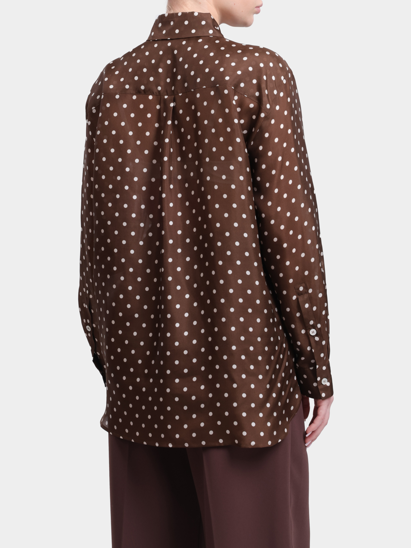 Блуза Marella Sport MLSANGIO 001 женская шелковая с принтом в горох — купить в интернет-магазине Verdistore