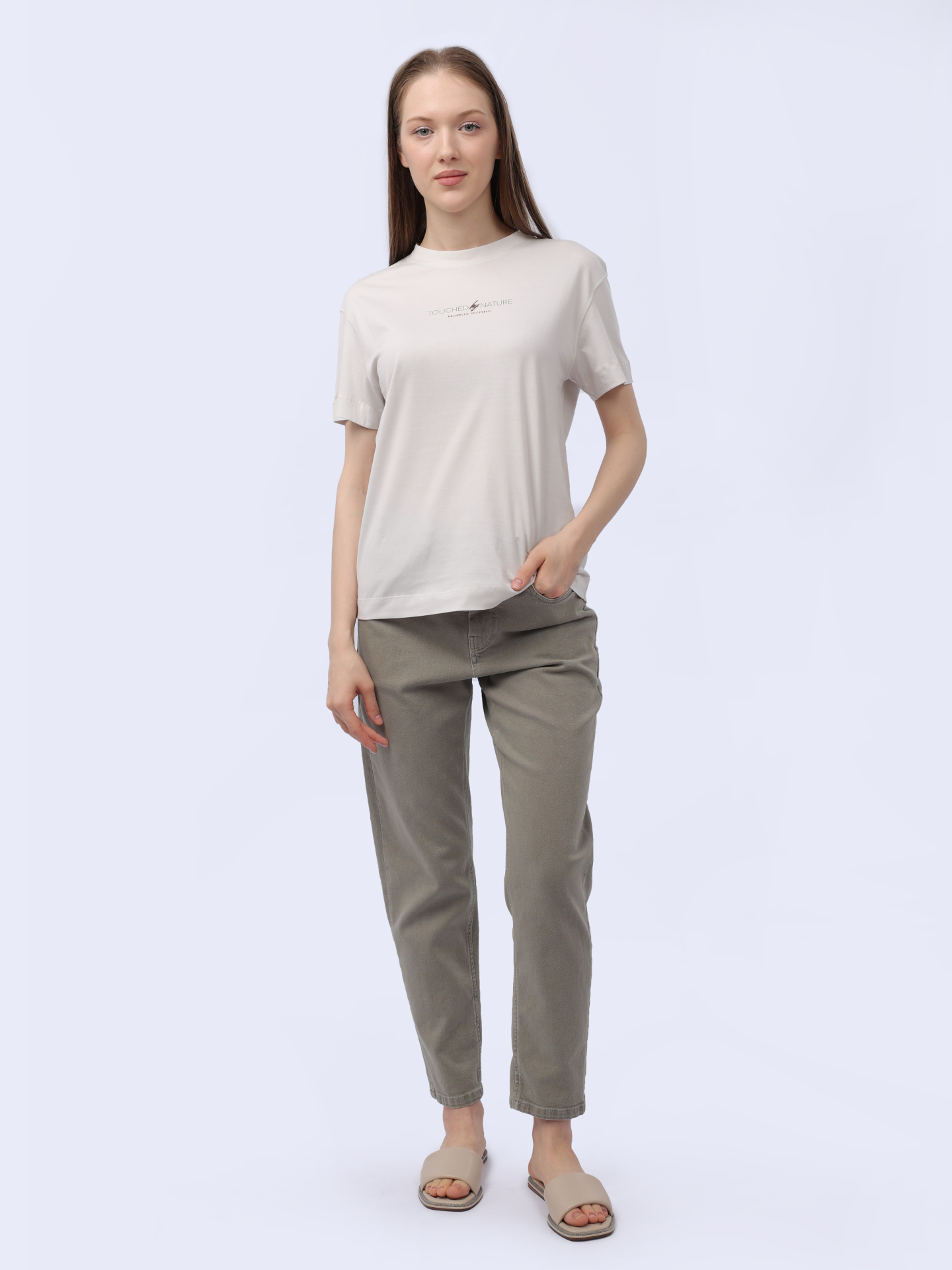 Футболка Brunello Cucinelli M0A45EI600 C9443 хлопковая женская — купить в интернет-магазине Verdistore