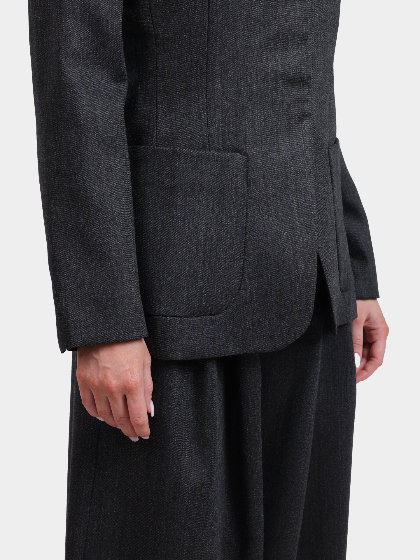 Жакет Marella GLAUCO 004 серый женский с накладными карманами — купить в интернет-магазине Verdistore