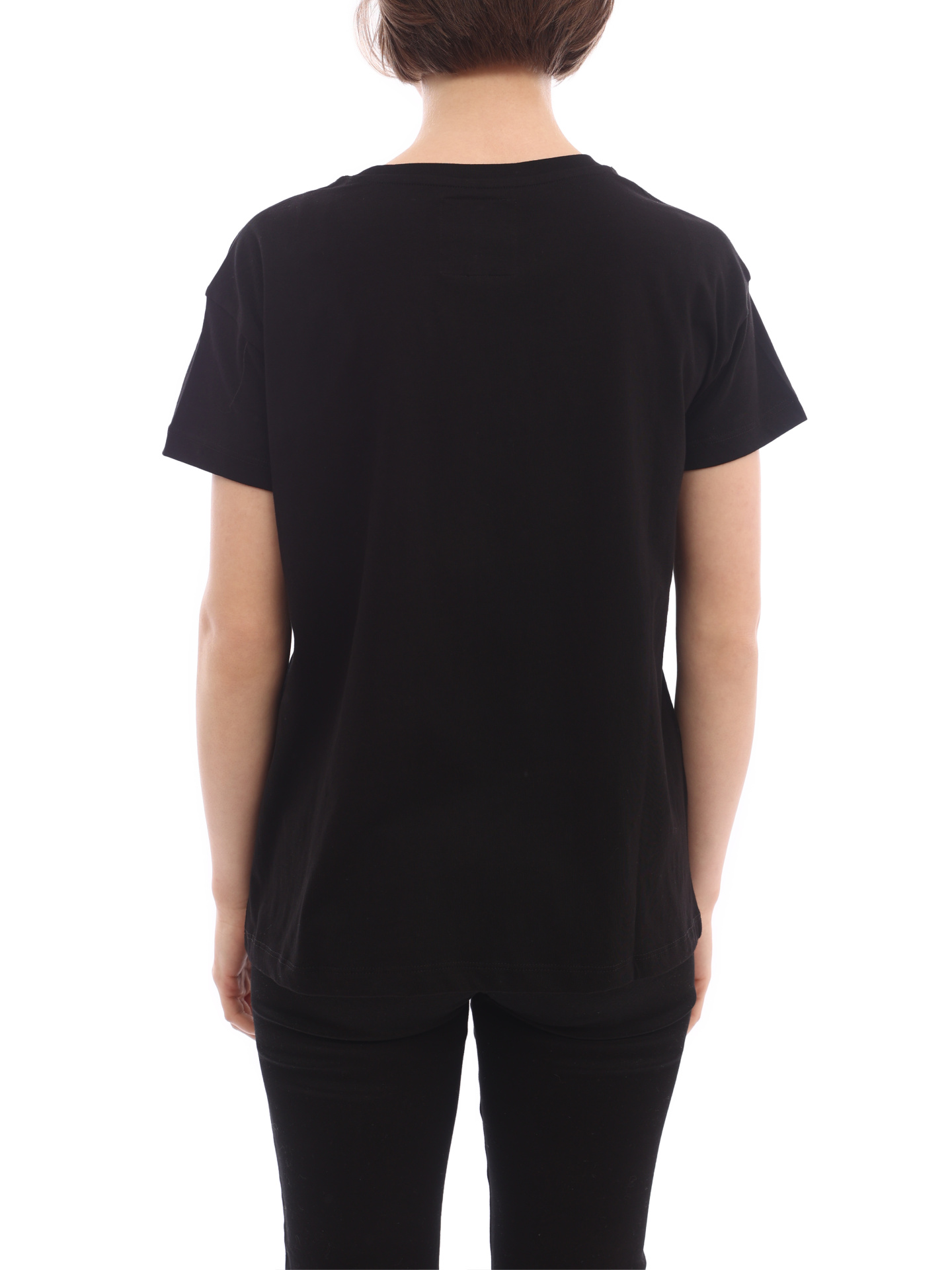 Футболка Armani Exchange 8NYTCX YJG3Z 1200 черная женская с логотипом — купить в интернет-магазине Verdistore