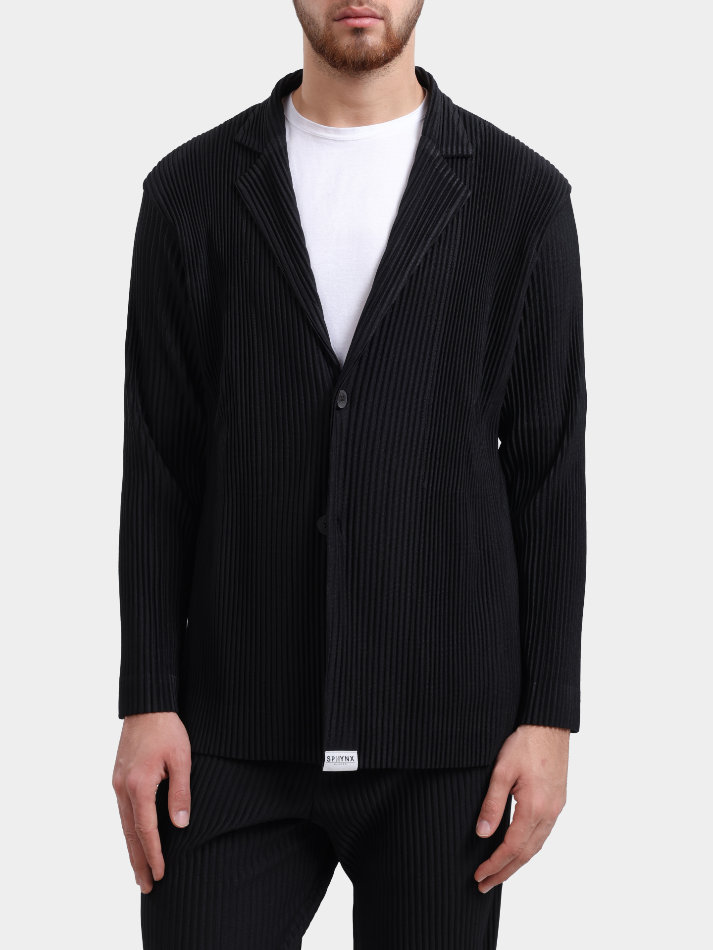 Пиджак Sphynx pleats 3876-1 черный мужской плессированный  — купить в интернет-магазине Verdistore
