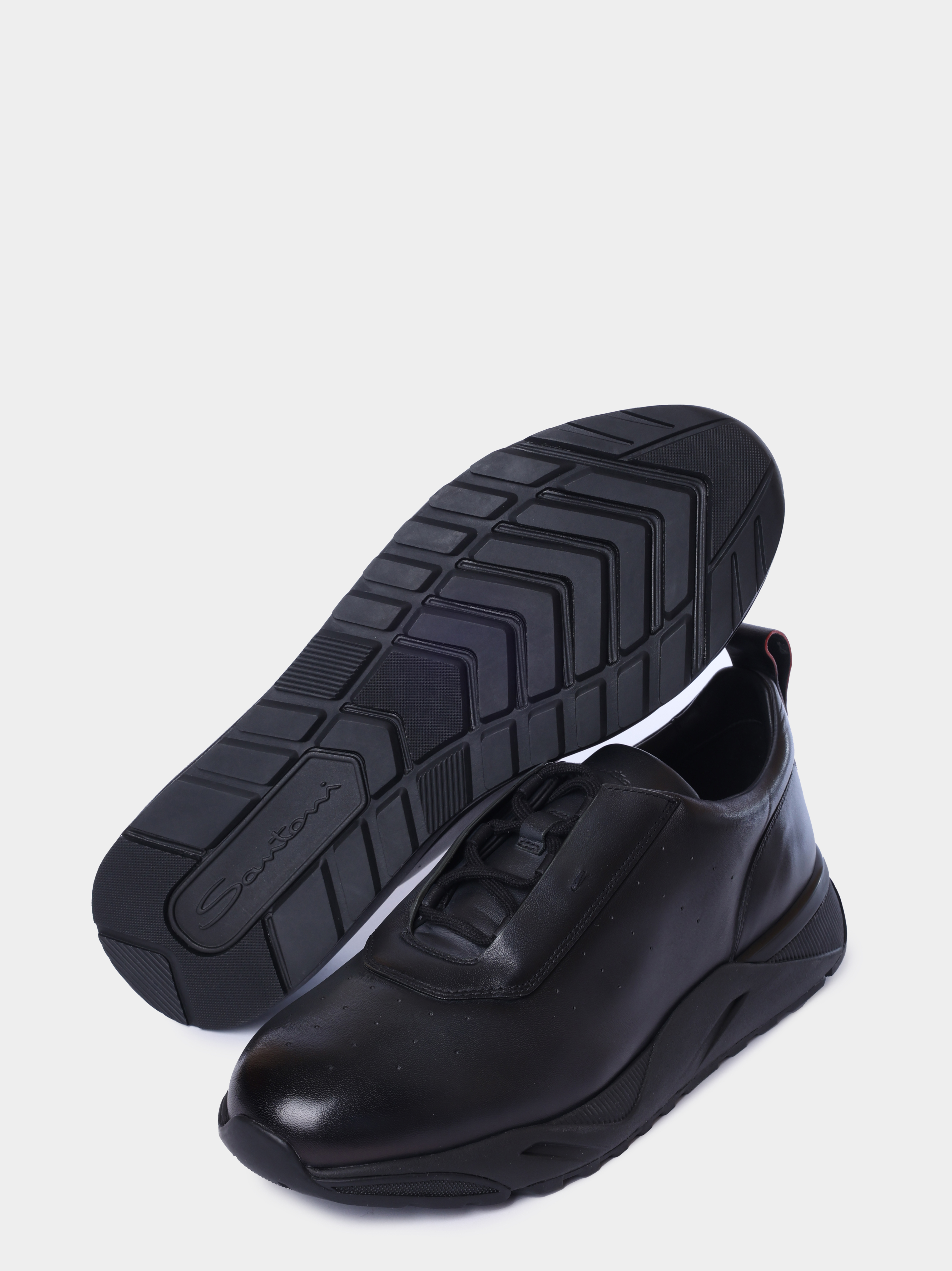 Кроссовки Santoni MBIG22027NERTGONG62 кожаные мужские — купить в интернет-магазине Verdistore