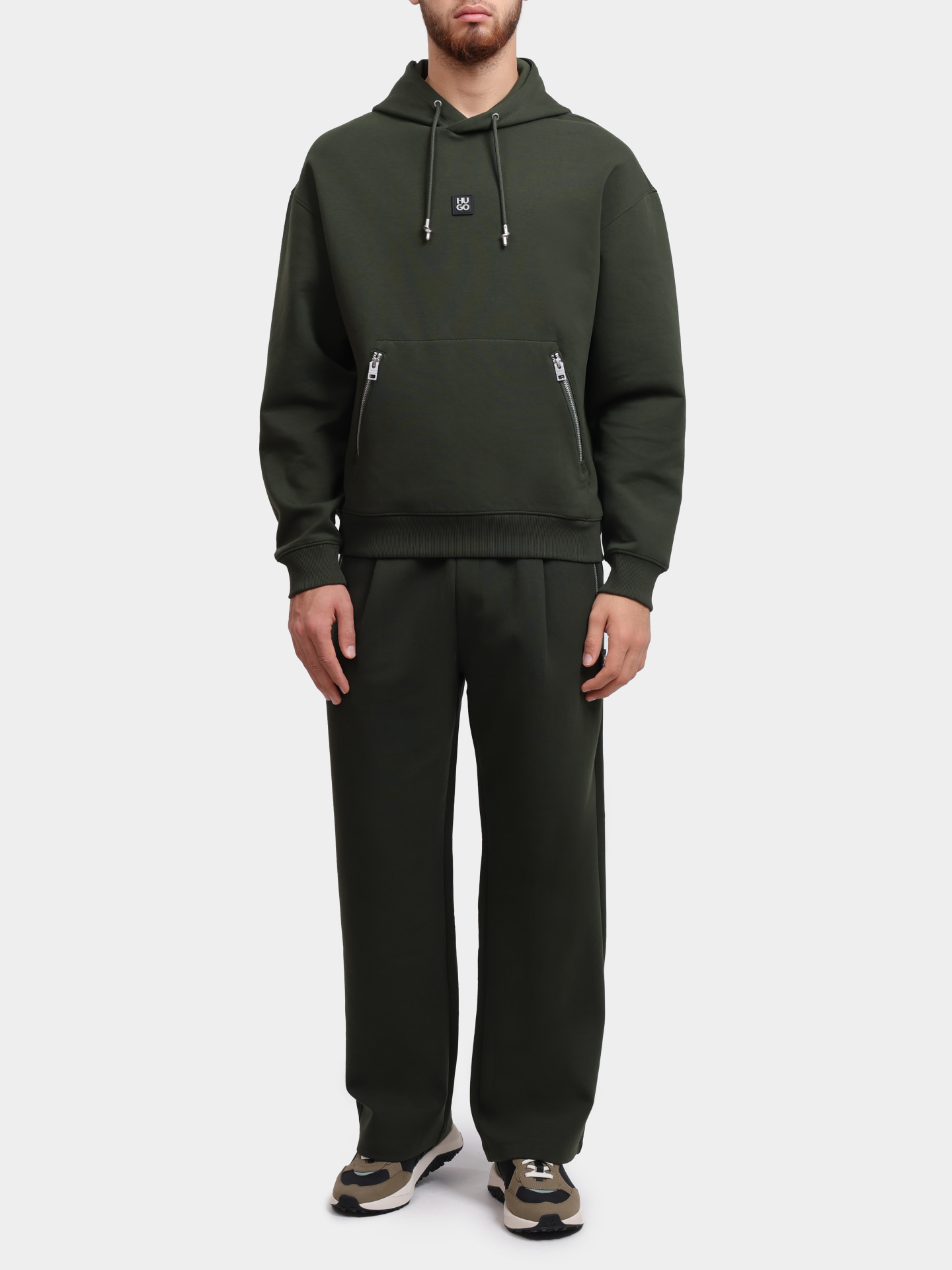 Брюки спортивные Hugo 50542589 309 зеленые мужские — купить в интернет-магазине Verdistore