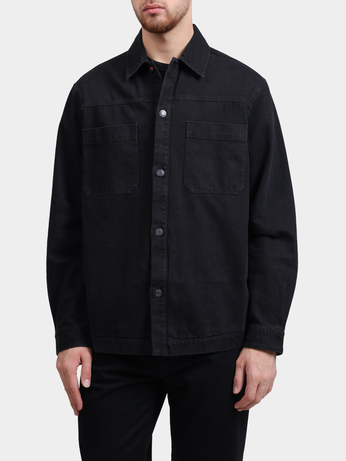 Рубашка Eniri 10261111 01 50549765 021 черная мужская прямого кроя — купить в интернет-магазине Verdistore