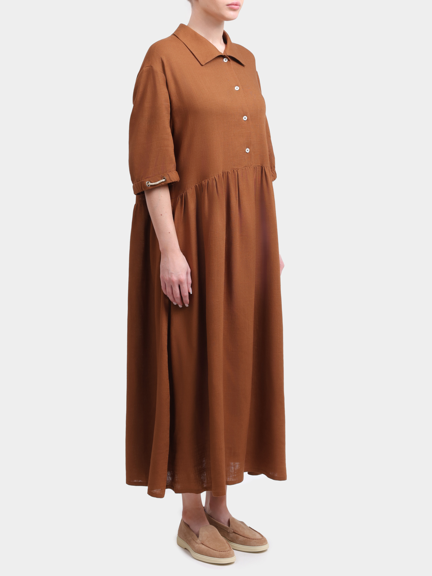 Платье Herno AB000077D 12689 2240 терракотовое прямого кроя — купить в интернет-магазине Verdistore