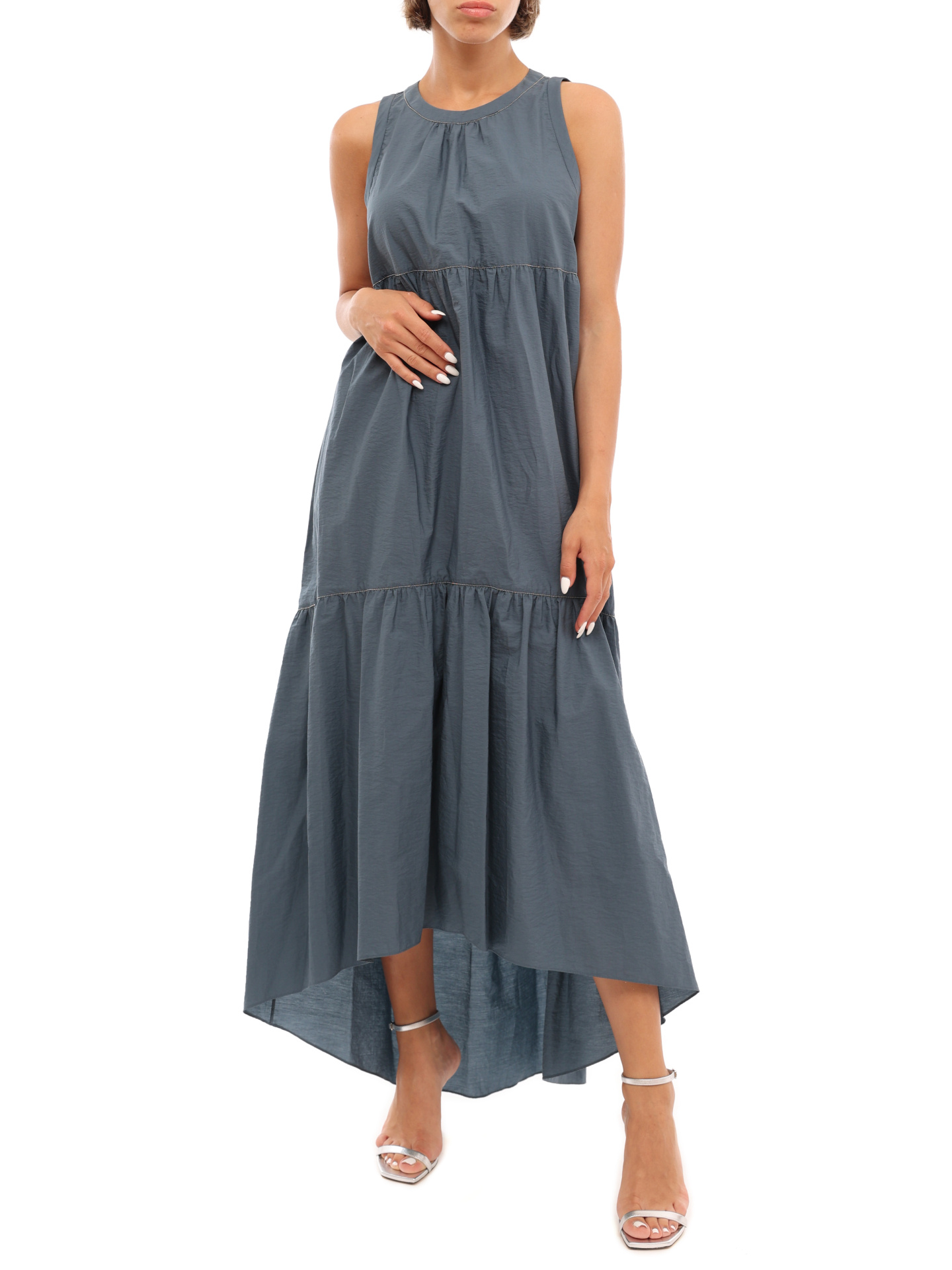 Платье Brunello Cucinelli M0F79AV034 голубое женское — купить в интернет-магазине Verdistore