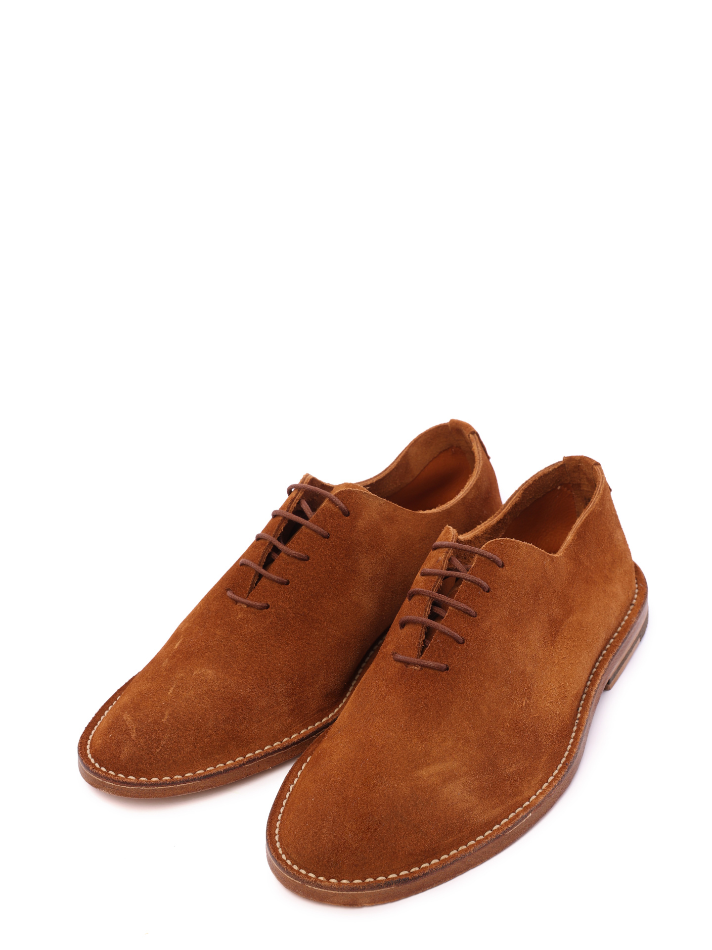 Туфли коричневые замшевые невысокие — купить в интернет-магазине Verdistore