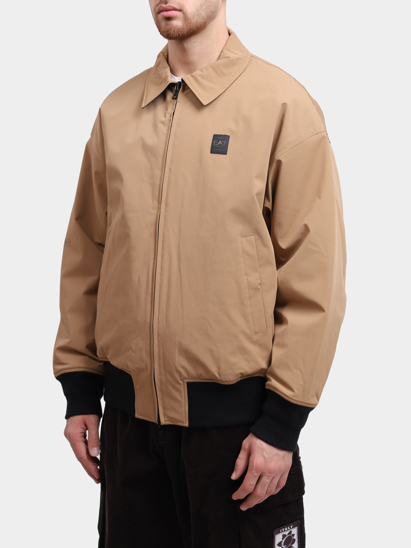 Бомбер EA7 7M000624 AF13889 U6171 бежевый мужской — купить в интернет-магазине Verdistore