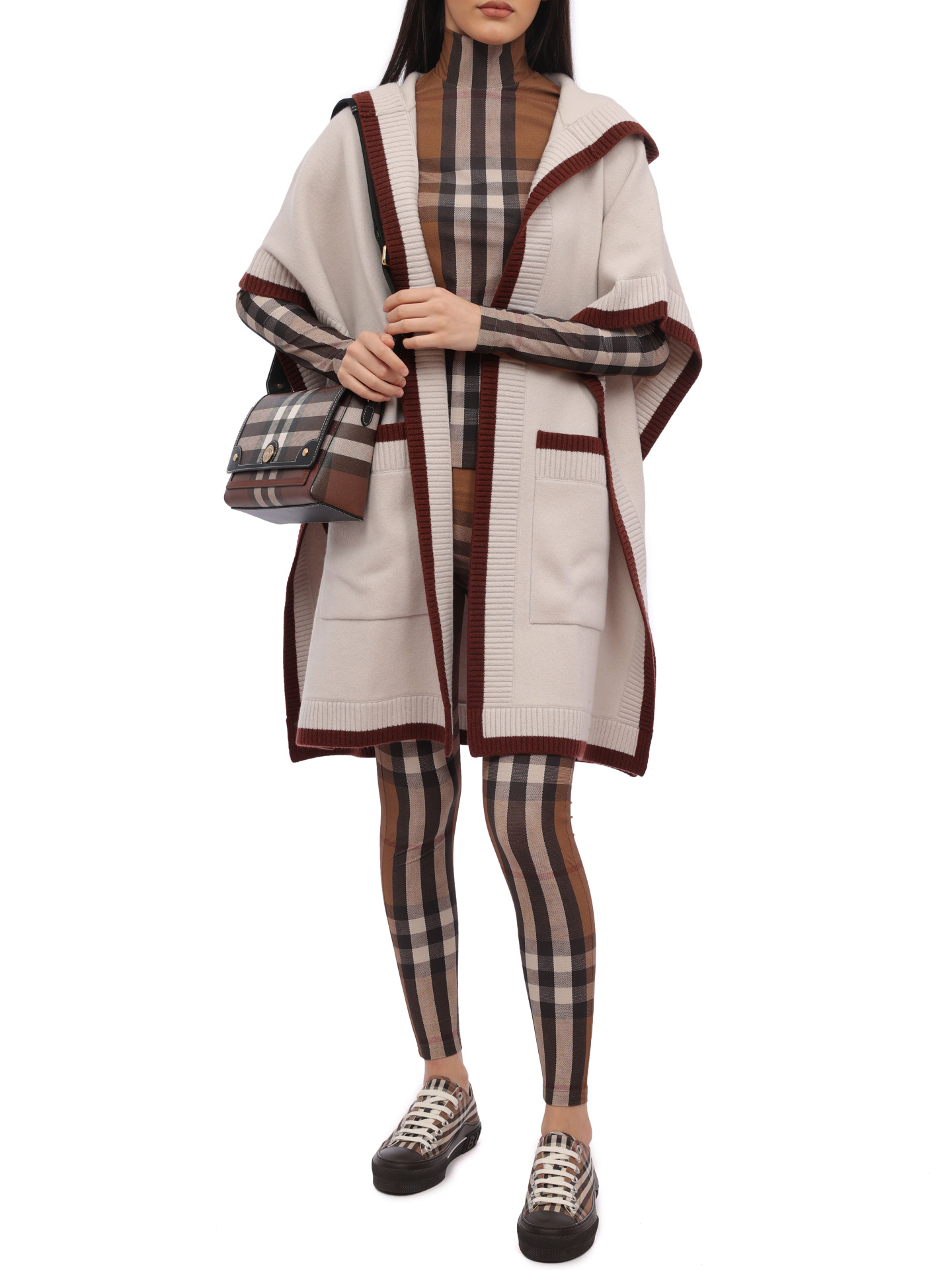 Пончо Burberry 8056011 A2152 шерстяное женское — купить в интернет-магазине Verdistore