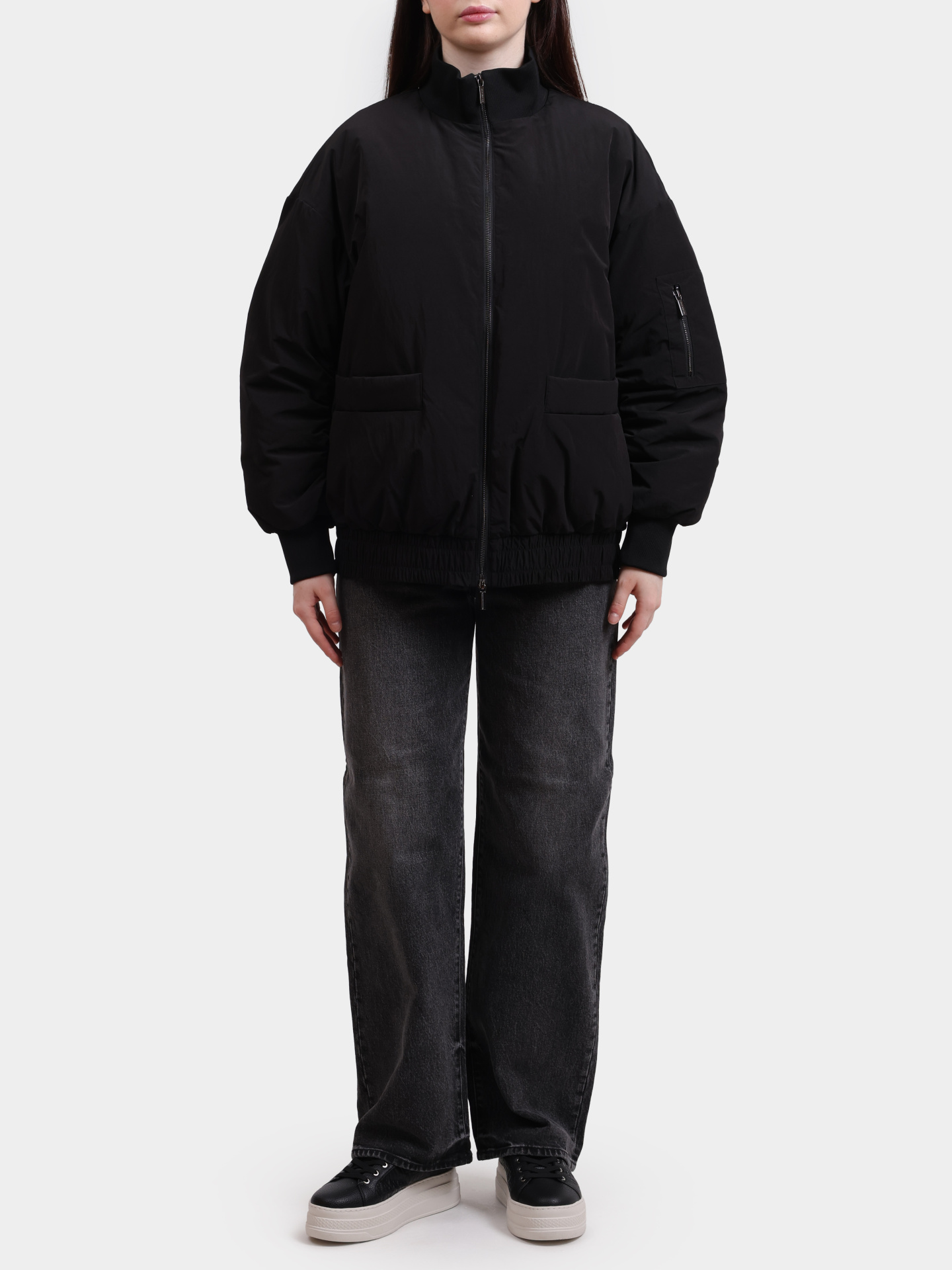 Куртка Armani Exchange XW000670 AF16210 UC001 черная женская — купить в интернет-магазине Verdistore