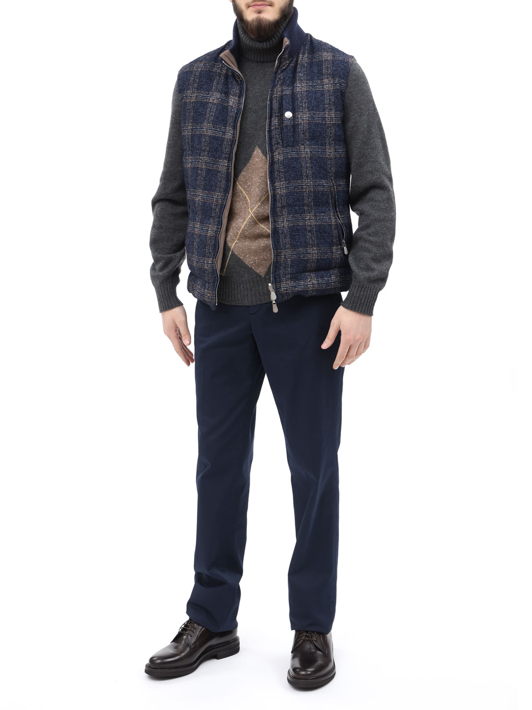 Жилет Brunello Cucinelli ML4251384 двусторонний мужской — купить в интернет-магазине Verdistore