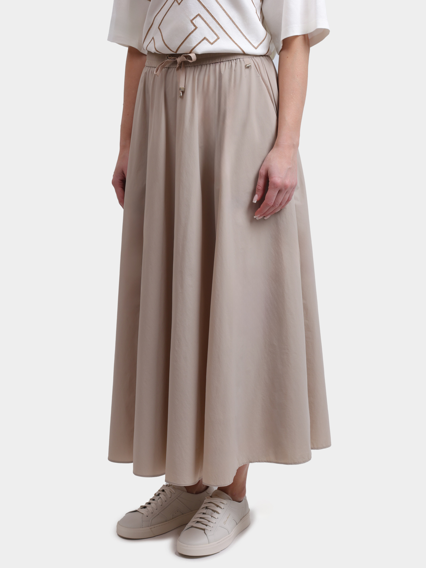 Юбка Herno GN000007D 12431SZ 1982 бежевая женская свободного кроя  — купить в интернет-магазине Verdistore