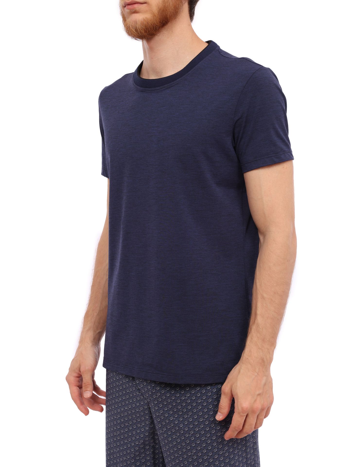 Футболка Ermenegildo Zegna M6M20 502 темно-синяя мужская — купить в интернет-магазине Verdistore