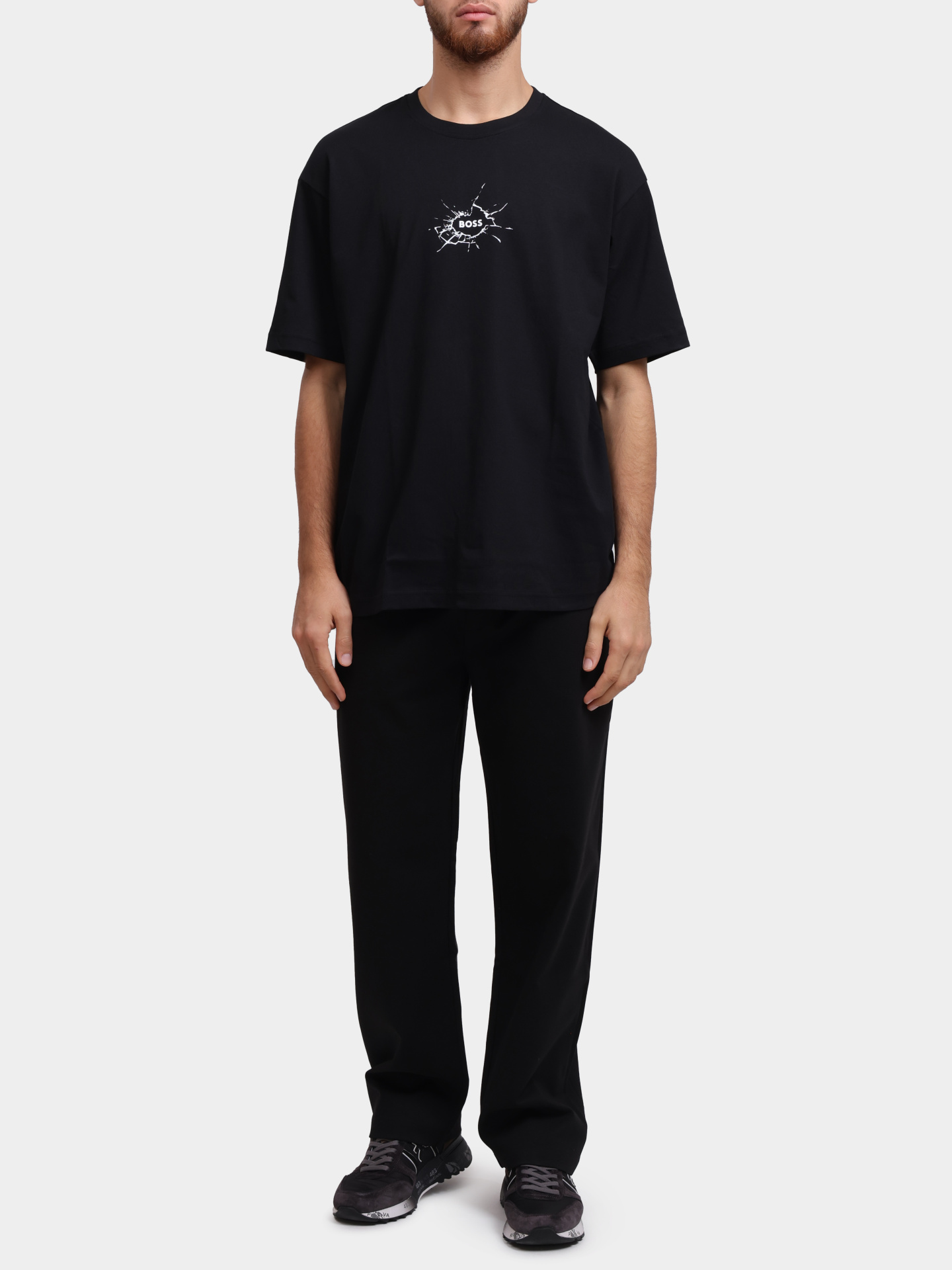 Футболка Boss 50546370 001 хлопковая мужская c логотипом — купить в интернет-магазине Verdistore