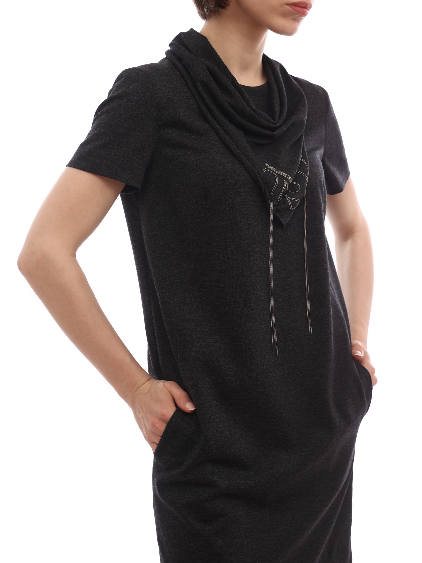 Платье Brunello Cucinelli MR974A36B1 темно-серое женское — купить в интернет-магазине Verdistore