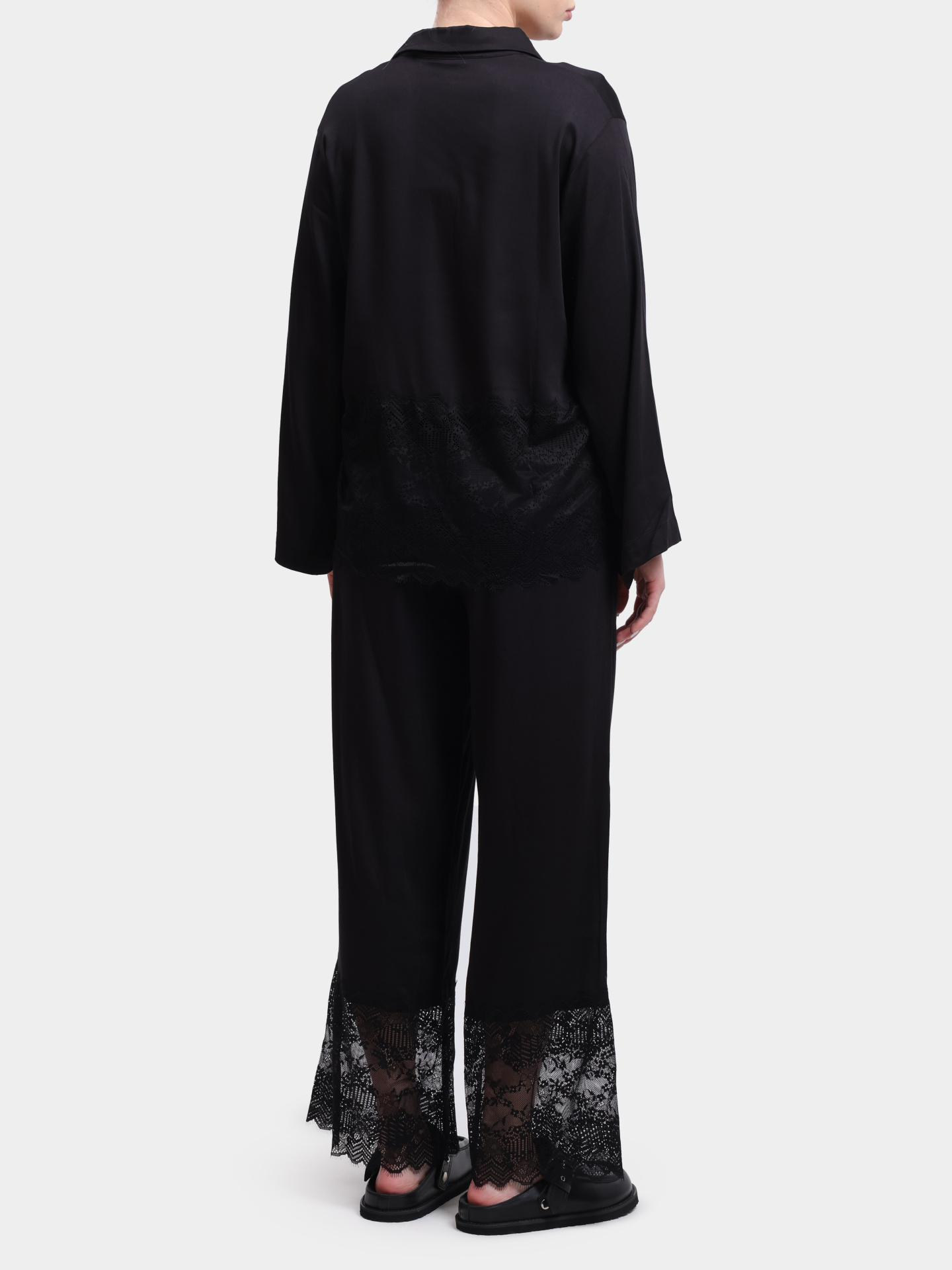 Ночная сорочка RED LABEL LACE_SHIRT 10267405 01 50549982 001 черная женская — купить в интернет-магазине Verdistore