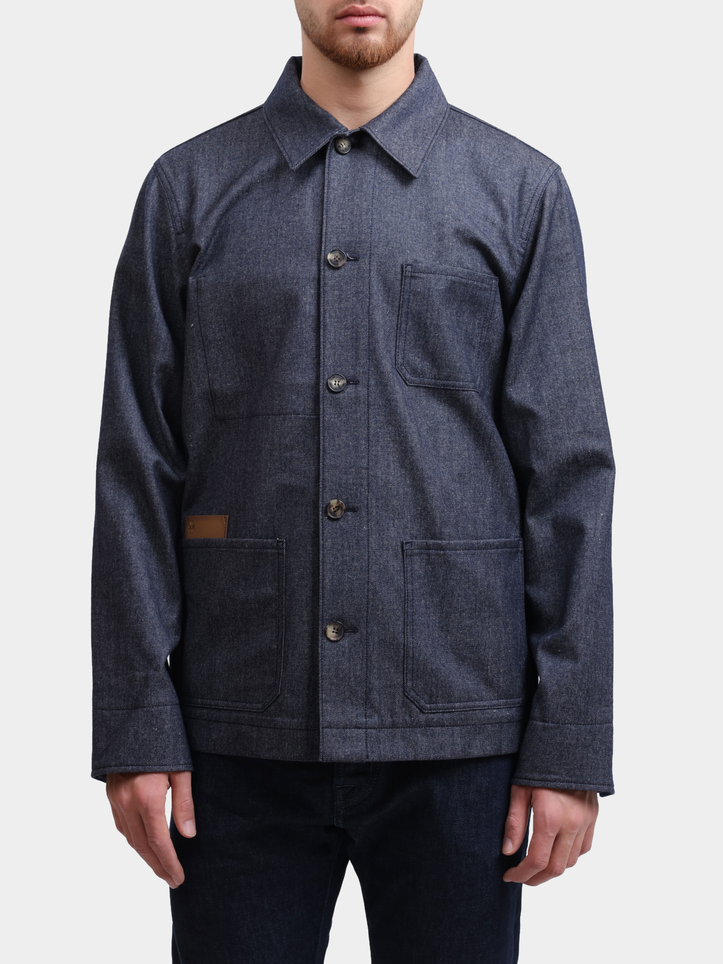 Куртка-рубашка Jacob Cohen JUM_E0033 080 S4307 RW 0540M синяя мужская — купить в интернет-магазине Verdistore