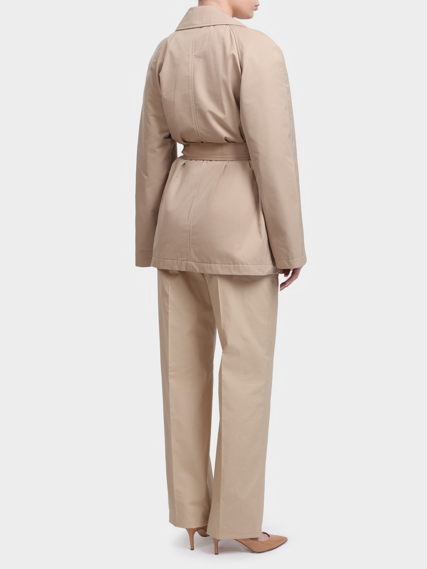 Тренч Marella MLLUMIDO 001 бежевый женский двубортный укороченный — купить в интернет-магазине Verdistore