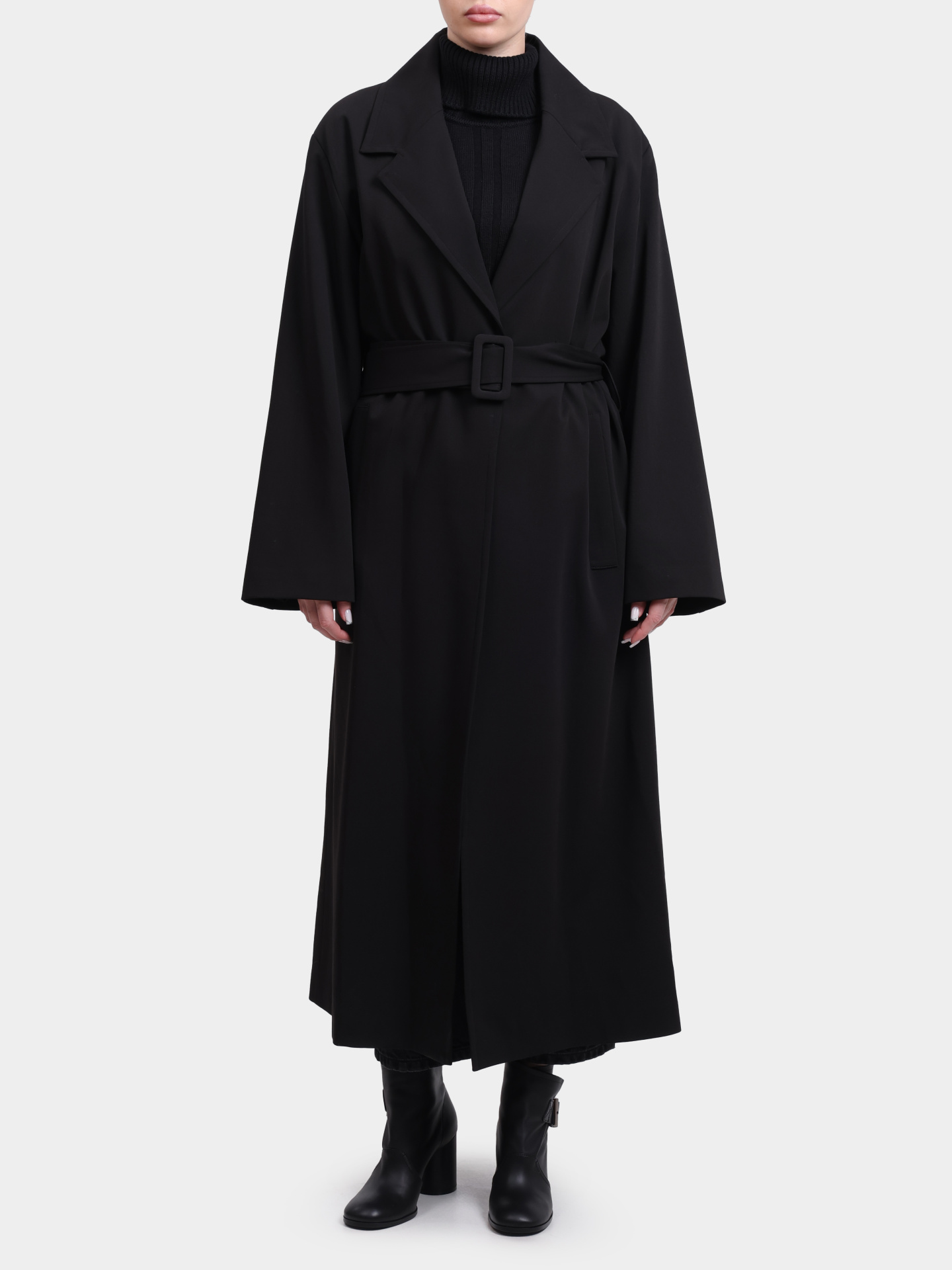 Тренч Alpha Studio AD-4668N 2002 черный женский с поясом — купить в интернет-магазине Verdistore