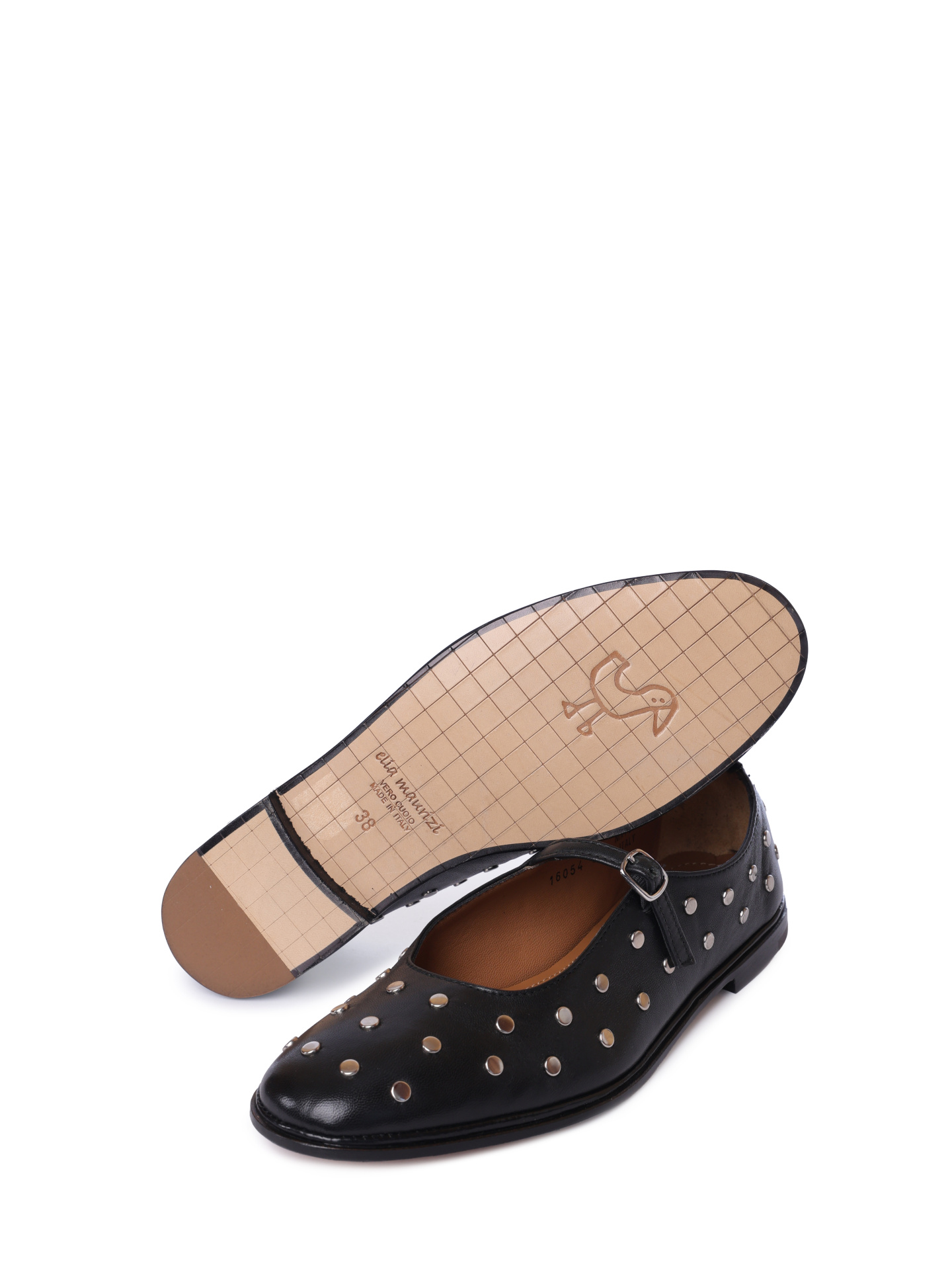 Балетки Antonio Maurizi 16054 B SANDRA / NERO черные женские с заклепками — купить в интернет-магазине Verdistore