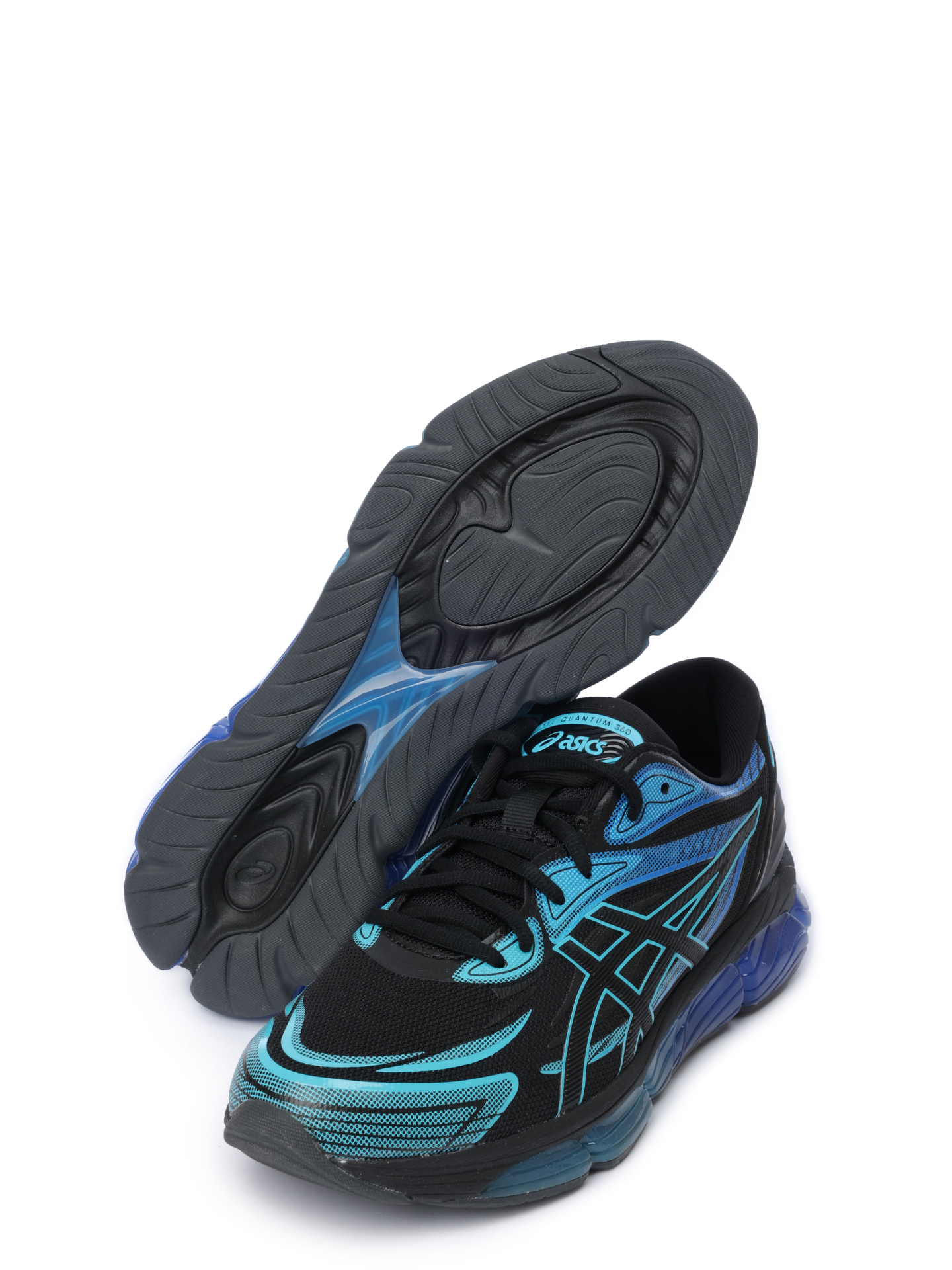 Кроссовки Asics 1203A305 черные мужские с синим принтом — купить в интернет-магазине Verdistore