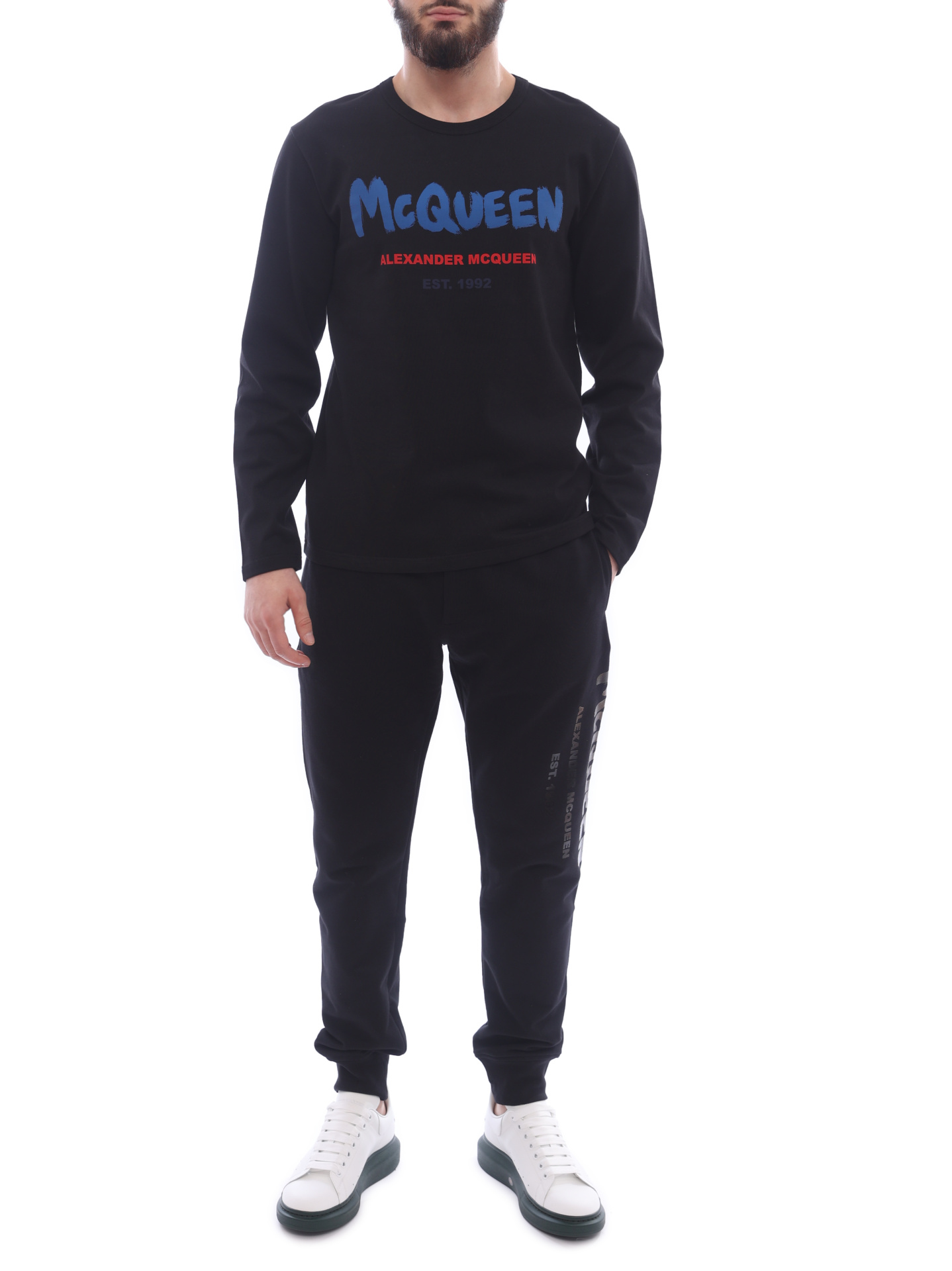 Лонгслив Alexander McQueen 682518 QSZ52 0901 черный мужской — купить в интернет-магазине Verdistore