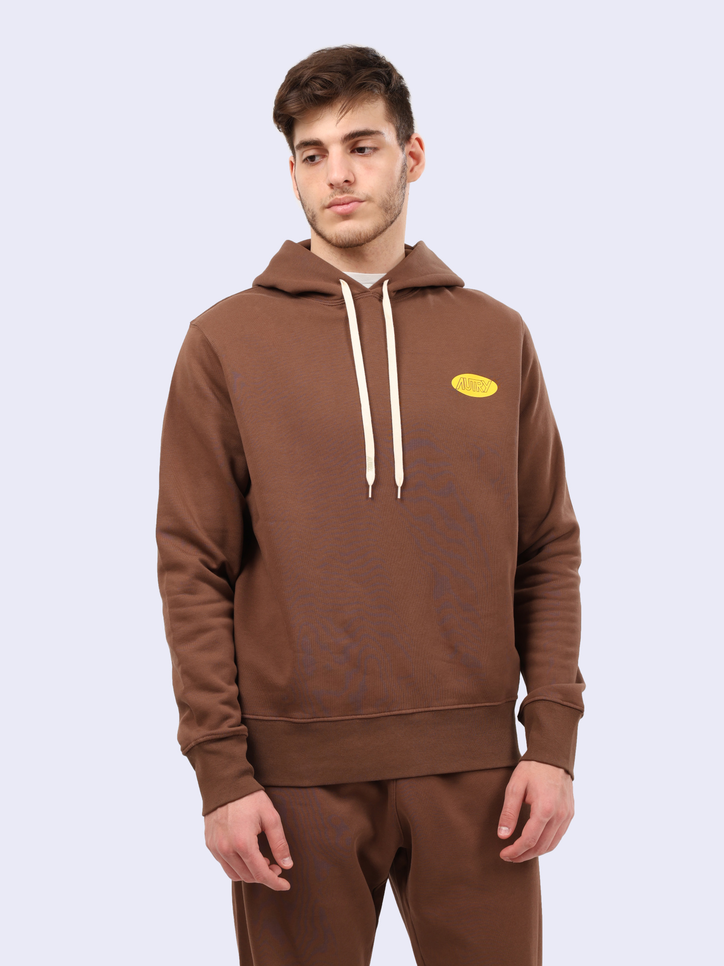 Худи Autry HOPM-02JC коричневое мужское с контрастным логотипом — купить в интернет-магазине Verdistore