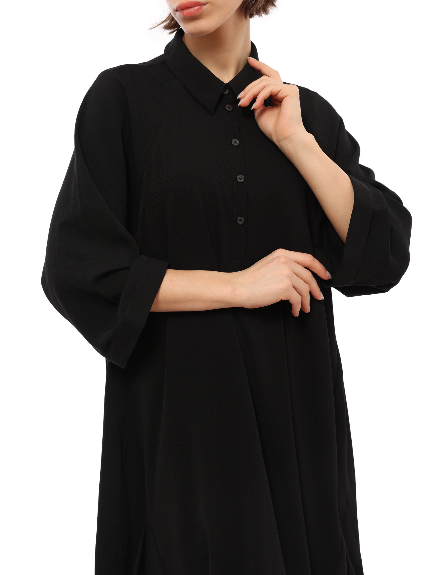 Платье Armani Exchange 3GYA10 1200 черное женское на пуговицах — купить в интернет-магазине Verdistore