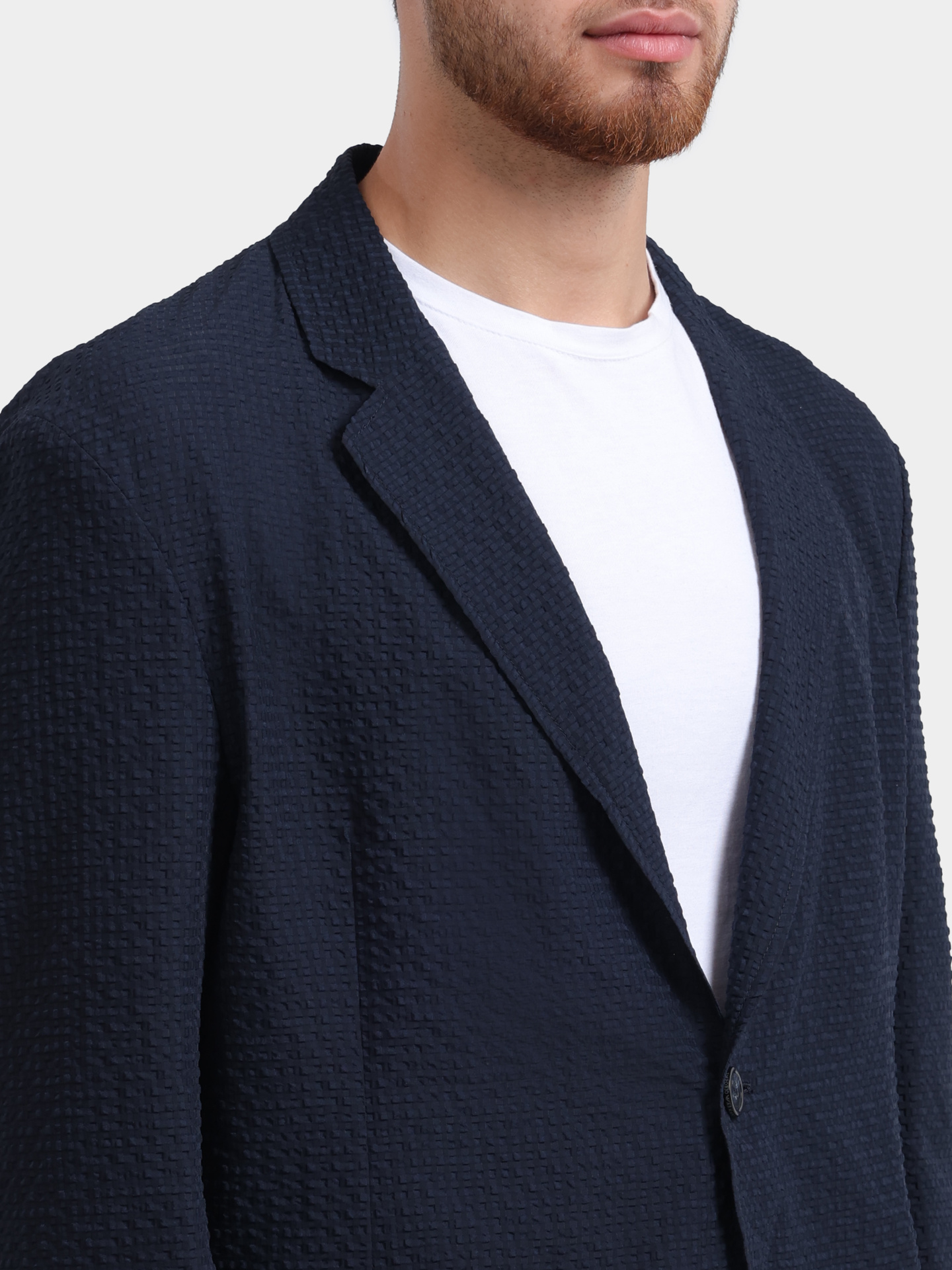 Пиджак Emporio Armani EM005801 TE20392 UB109 фактурный мужской — купить в интернет-магазине Verdistore