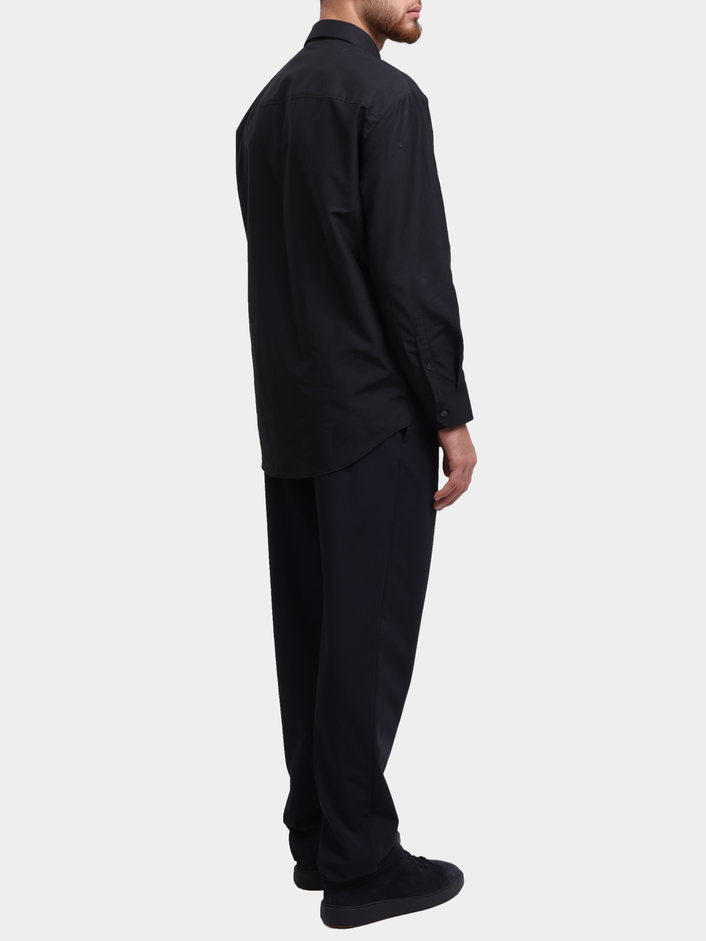 Рубашка Emporio Armani EM001530 AF14190 UC001 темно-синяя мужская — купить в интернет-магазине Verdistore