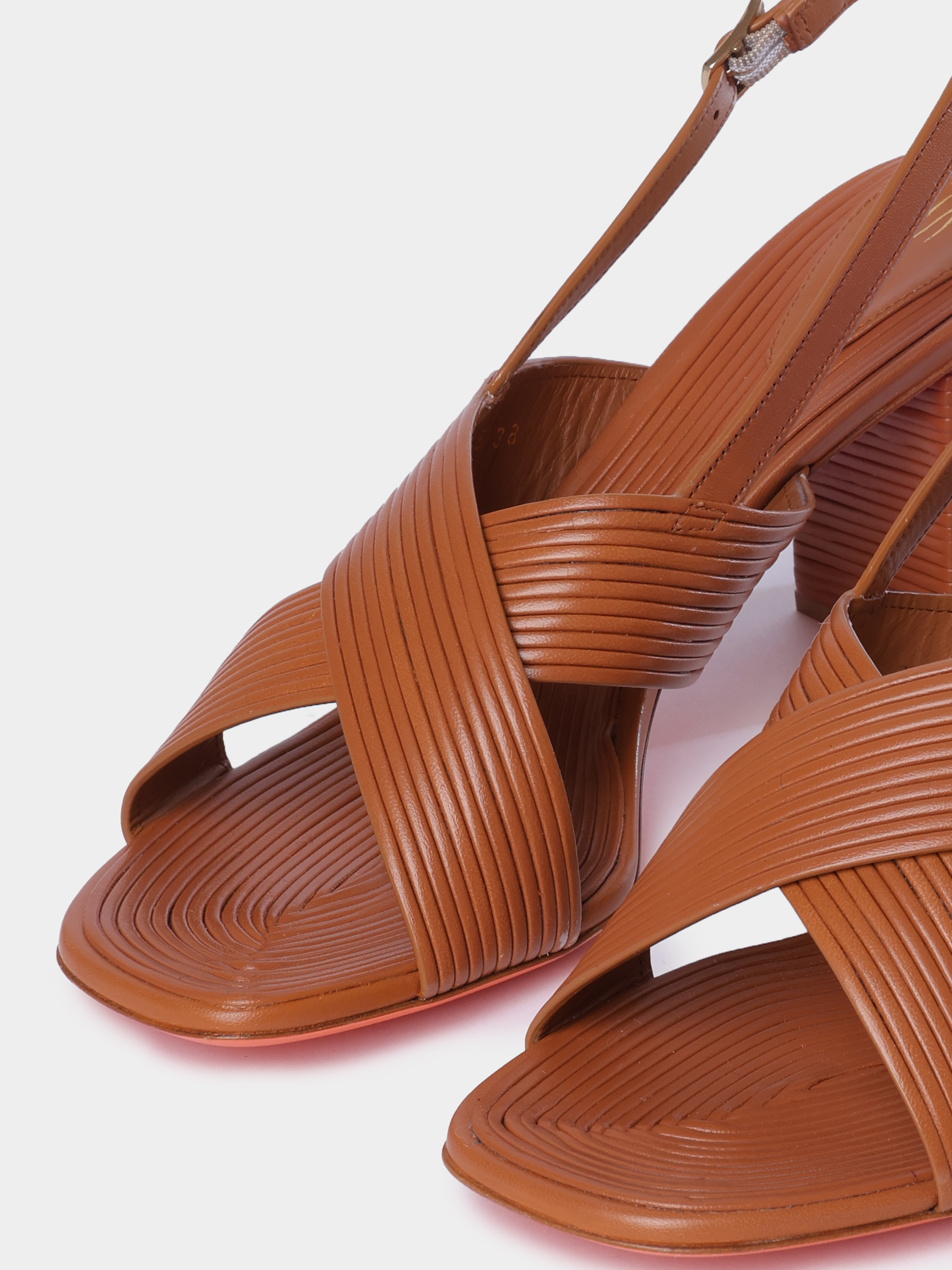 Босоножки Santoni WHWG72246HM7TONLC41 кожаные женские — купить в интернет-магазине Verdistore