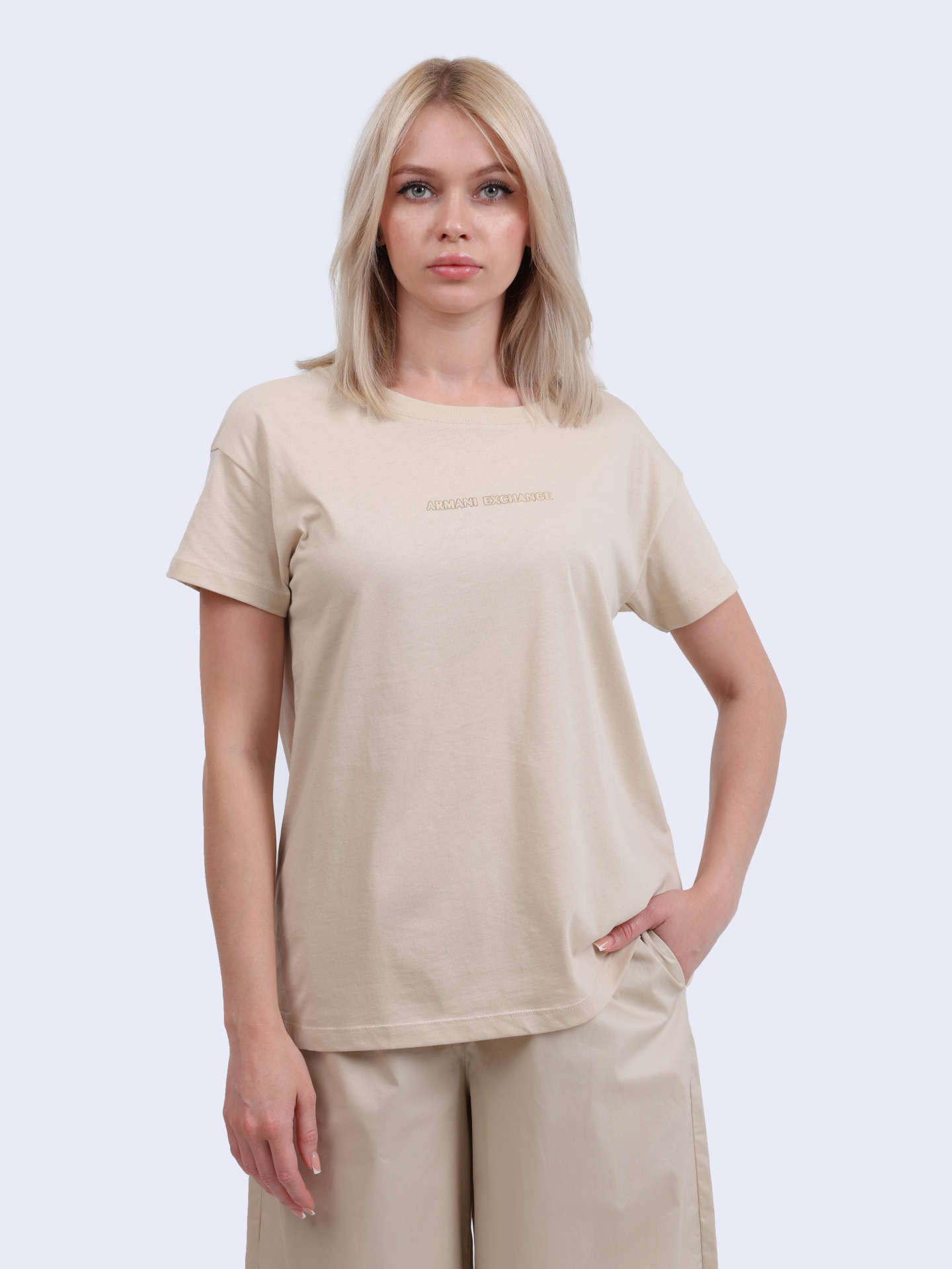 Футболка Armani Exchange XW000534 AF10359 U1092 хлопковая женская — купить в интернет-магазине Verdistore