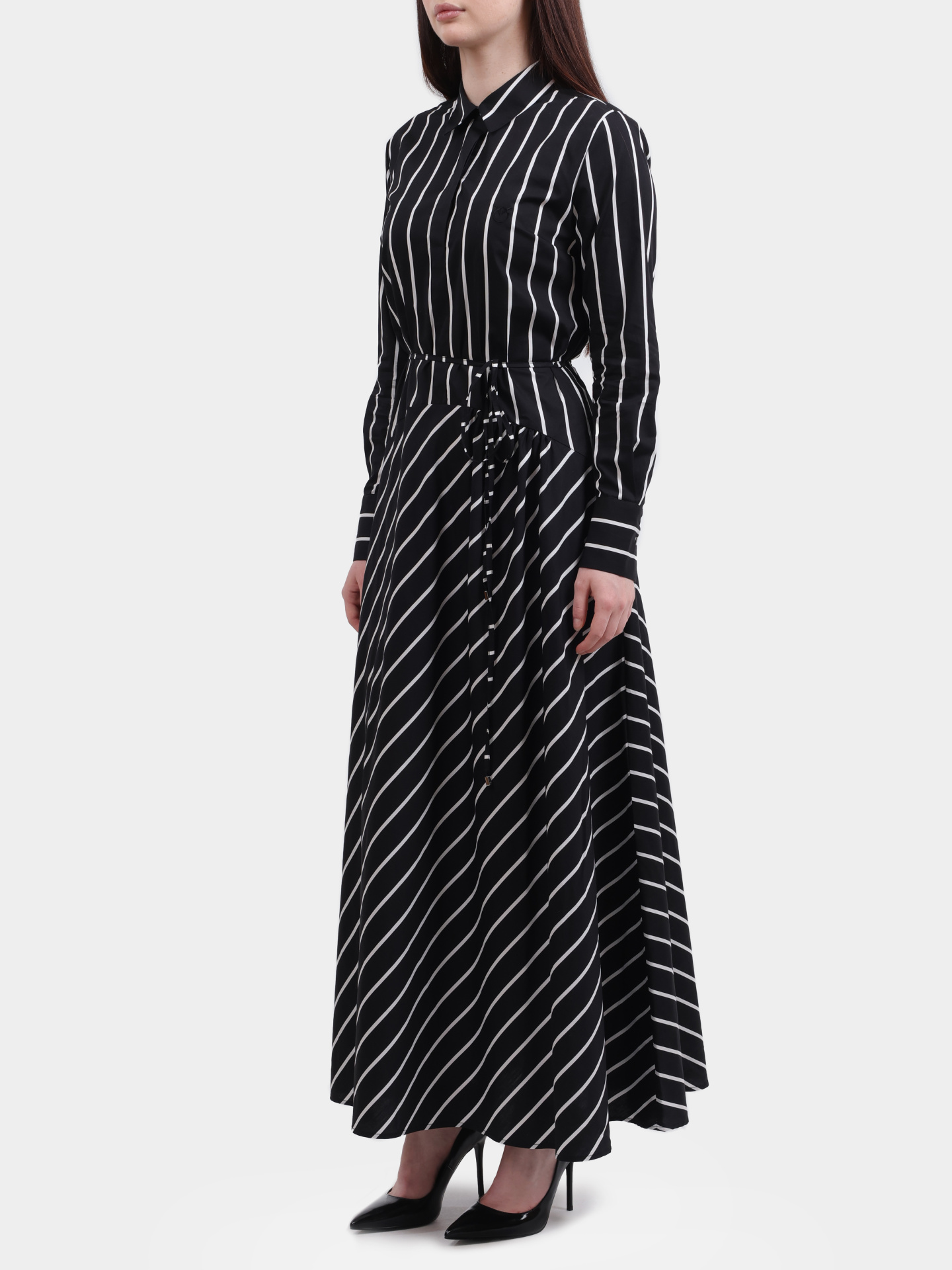 Платье Pinko 105597 A2SQ ZZ2 хлопковое женское в полоску — купить в интернет-магазине Verdistore