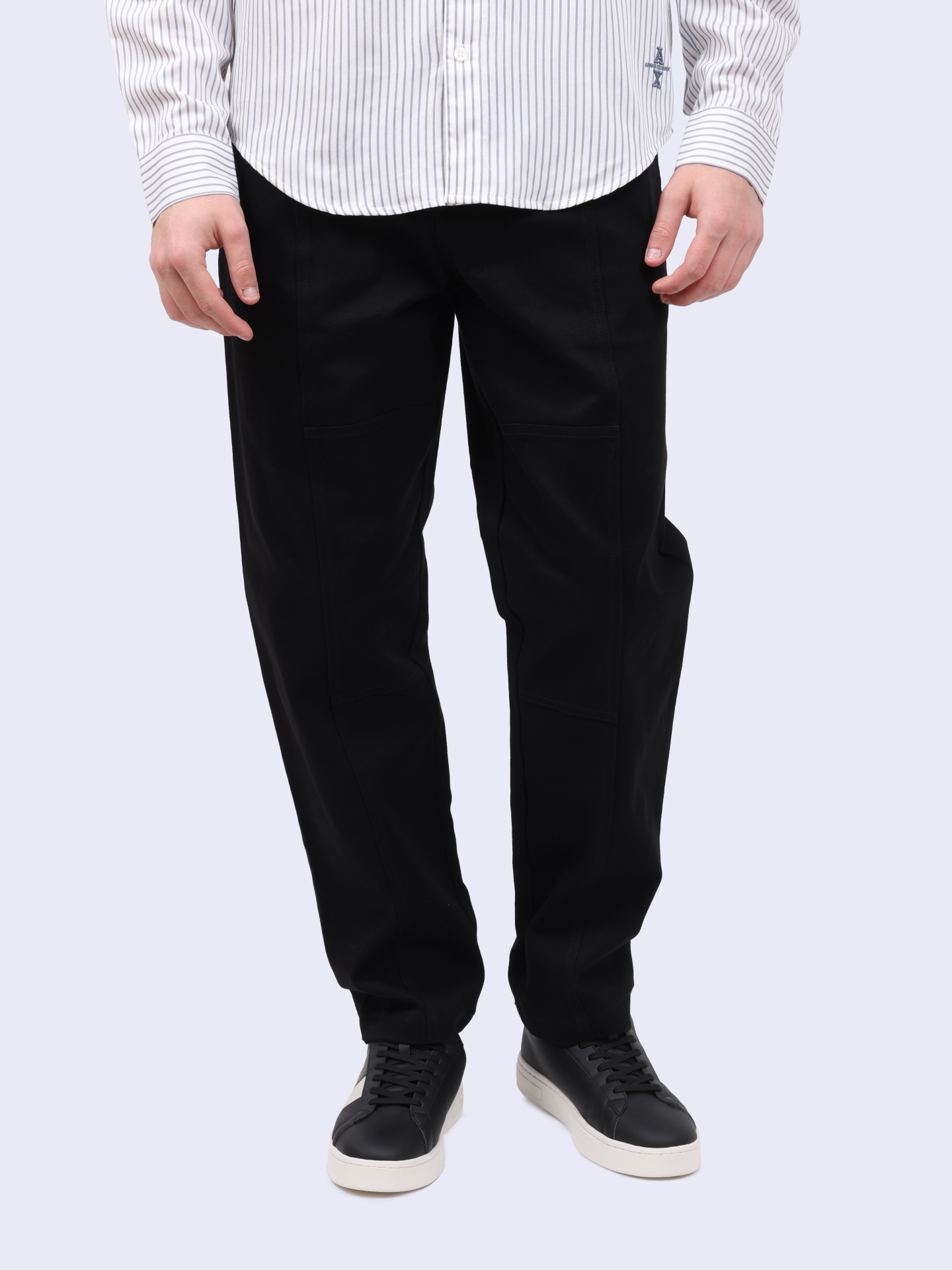 Брюки Armani Exchange 6DZP26 ZN5RZ 1200 черные мужские из хлопка — купить в интернет-магазине Verdistore