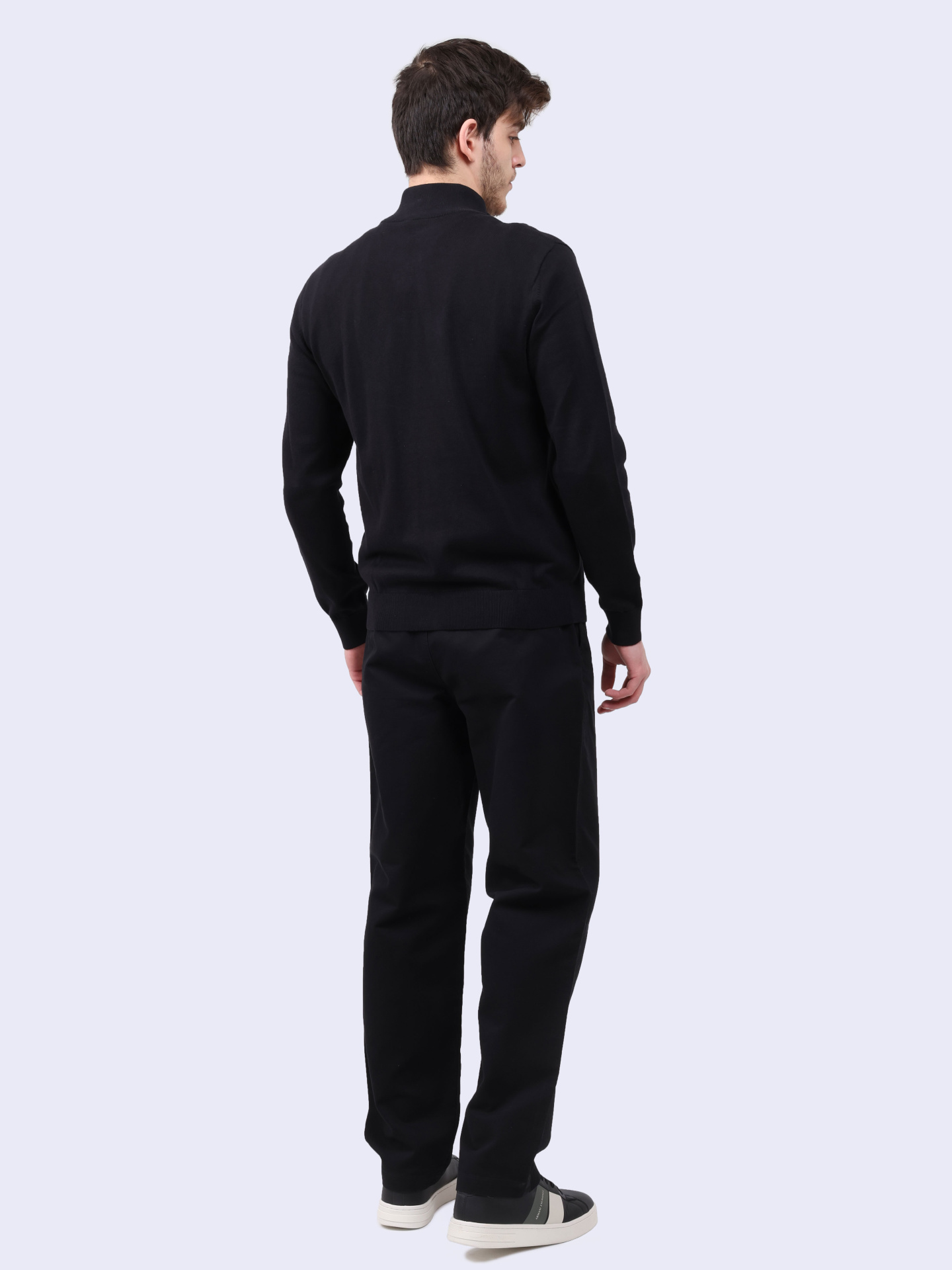 Брюки Armani Exchange 6DZPL6 ZN5WZ 1200 черные мужские хлопковые — купить в интернет-магазине Verdistore