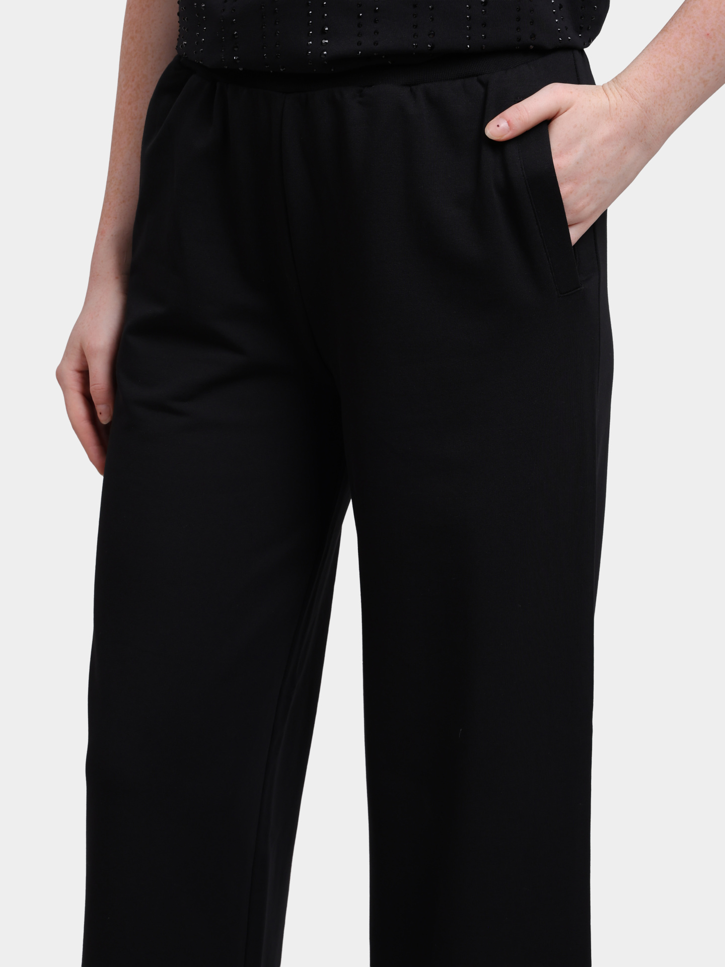 Брюки Liu-Jo TF5098 FS090 22222 черные женские из хлопка — купить в интернет-магазине Verdistore