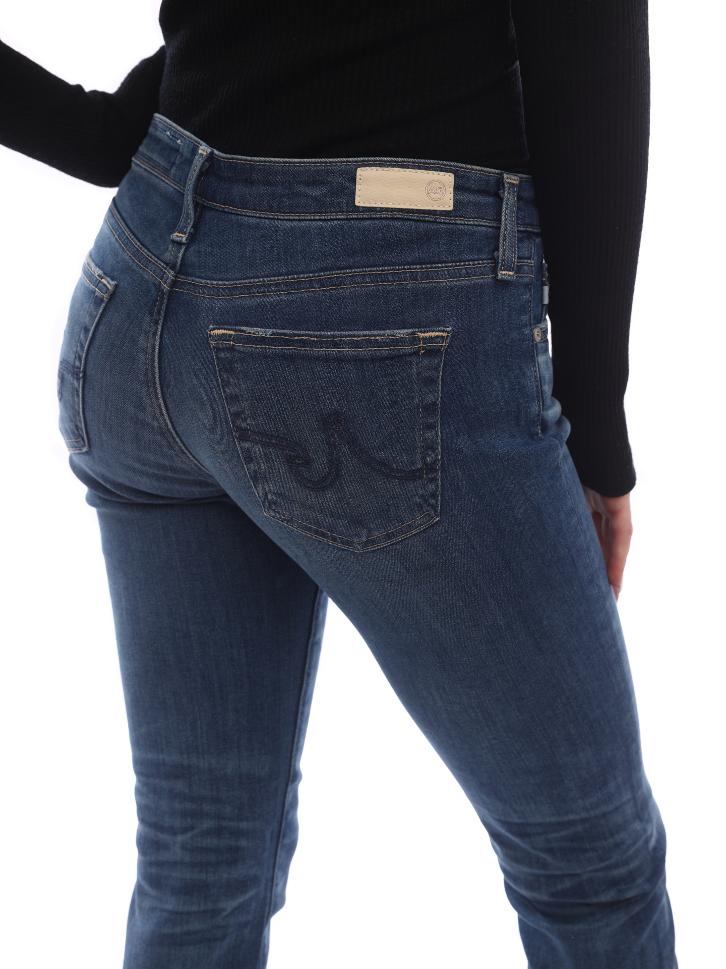 Джинсы AG MSD1333 синие женские с отворотами — купить в интернет-магазине Verdistore