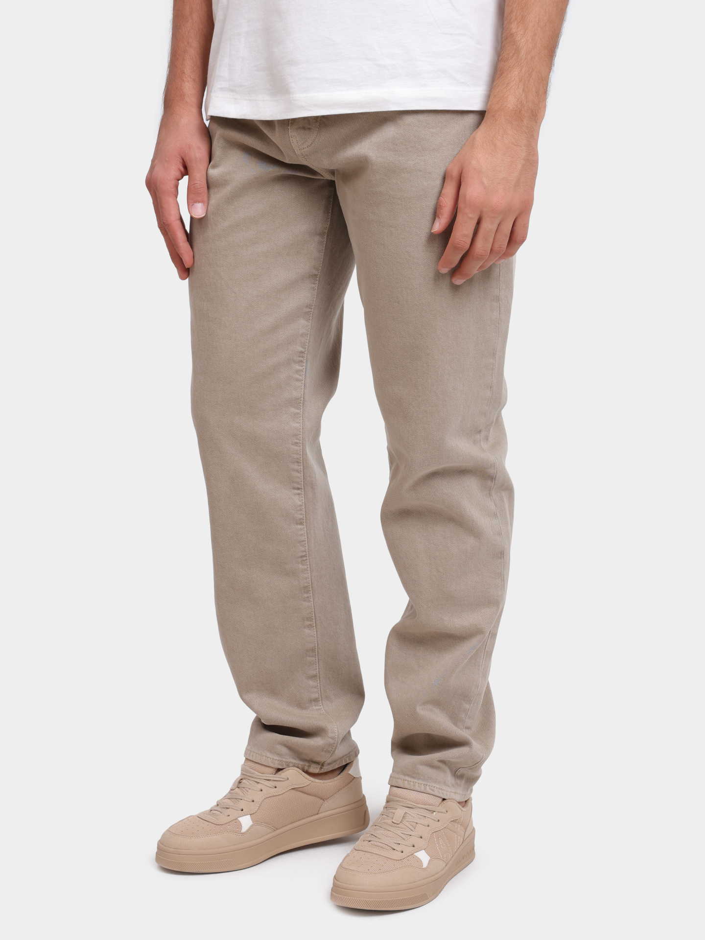 Джинсы XM000049 AF13099 U6167 хлопковые мужские бежевые — купить в интернет-магазине Verdistore