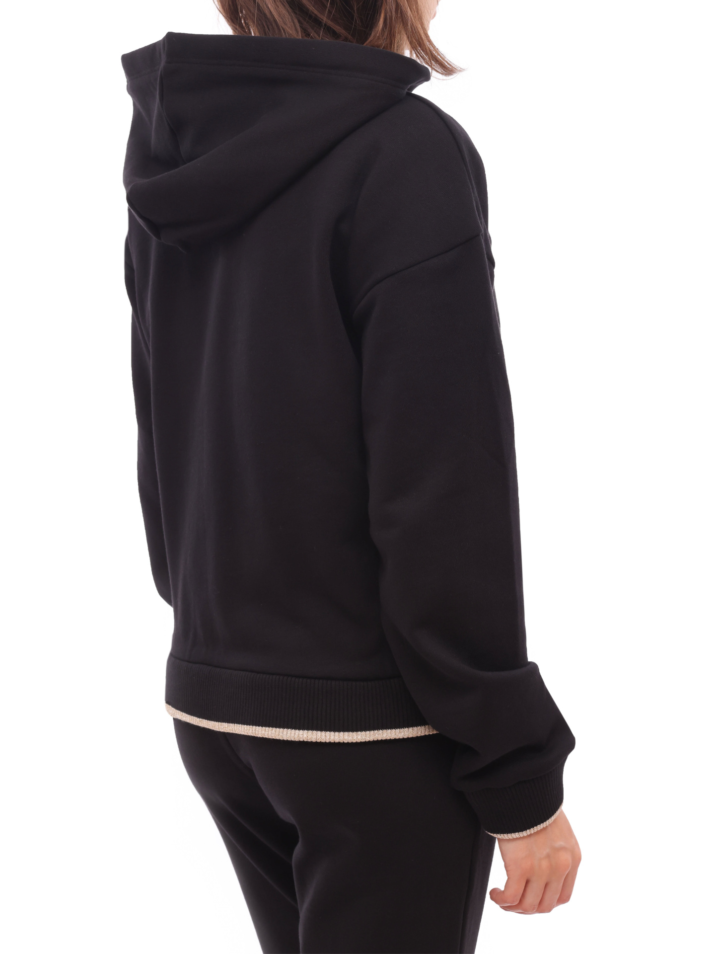 Мастерка Armani Exchange 6KYM87 YJE5Z 1200 черная женская с контрастной окантовкой — купить в интернет-магазине Verdistore