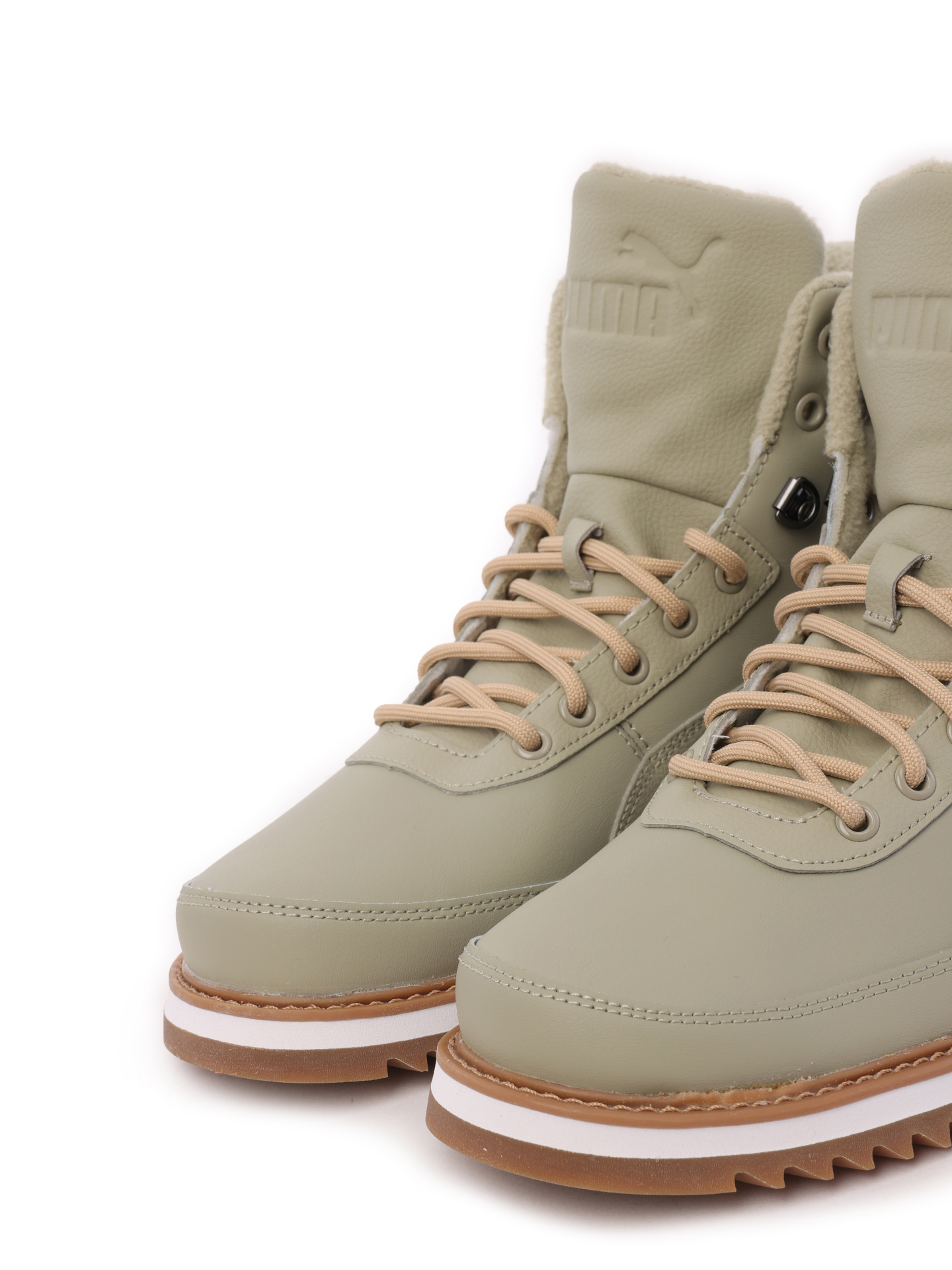 Ботинки кожаные со вставками по бокам на шнуровке — купить в интернет-магазине Verdistore