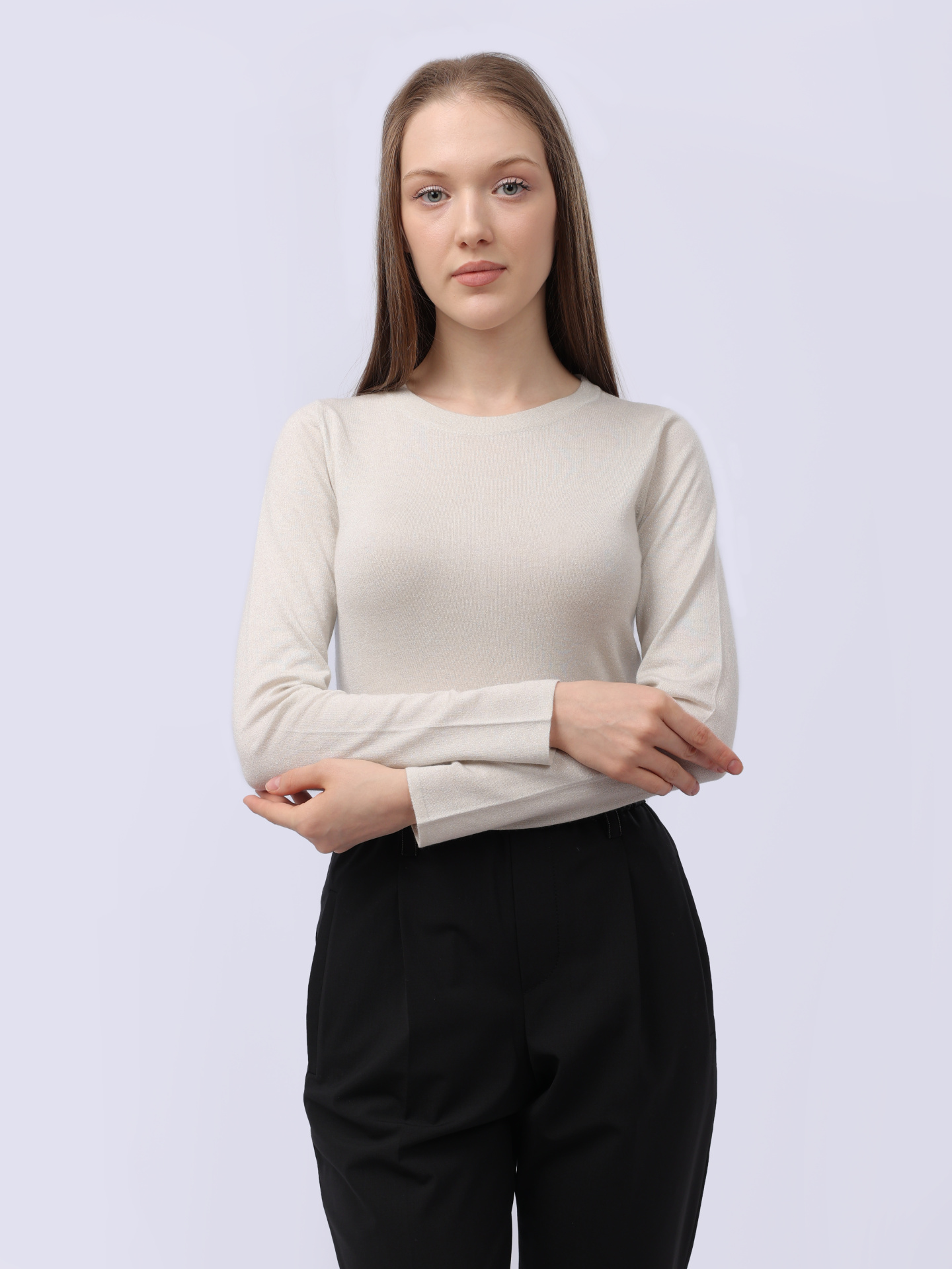 Свитер Brunello Cucinelli M4180B1383 С9443 молочный женский — купить в интернет-магазине Verdistore