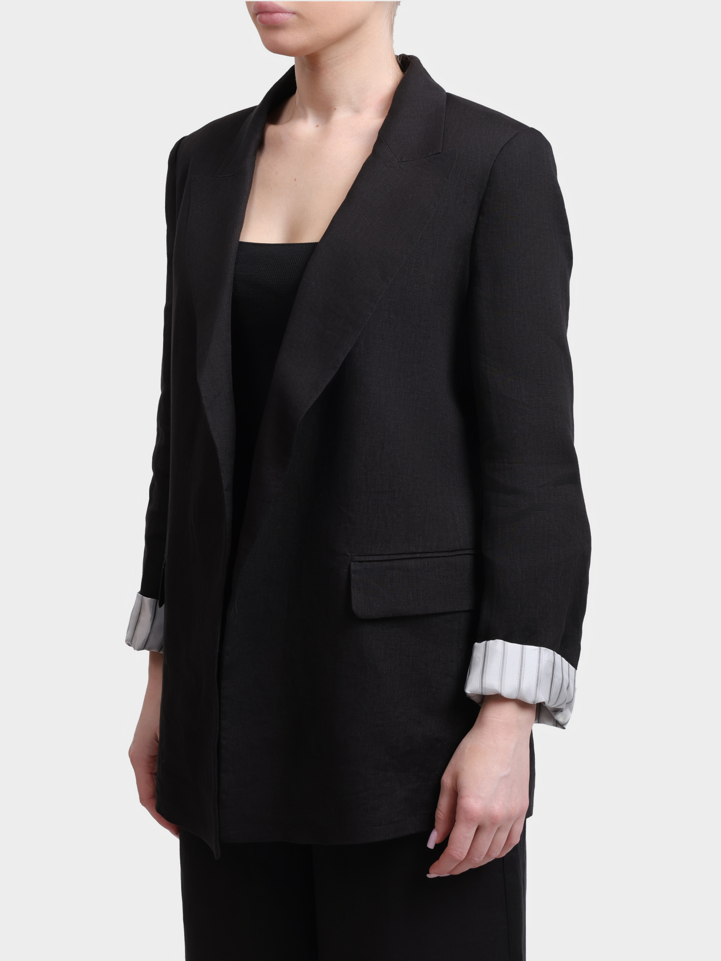 Жакет Marella Sport MLSSAUNA 006 черный женский льняной — купить в интернет-магазине Verdistore